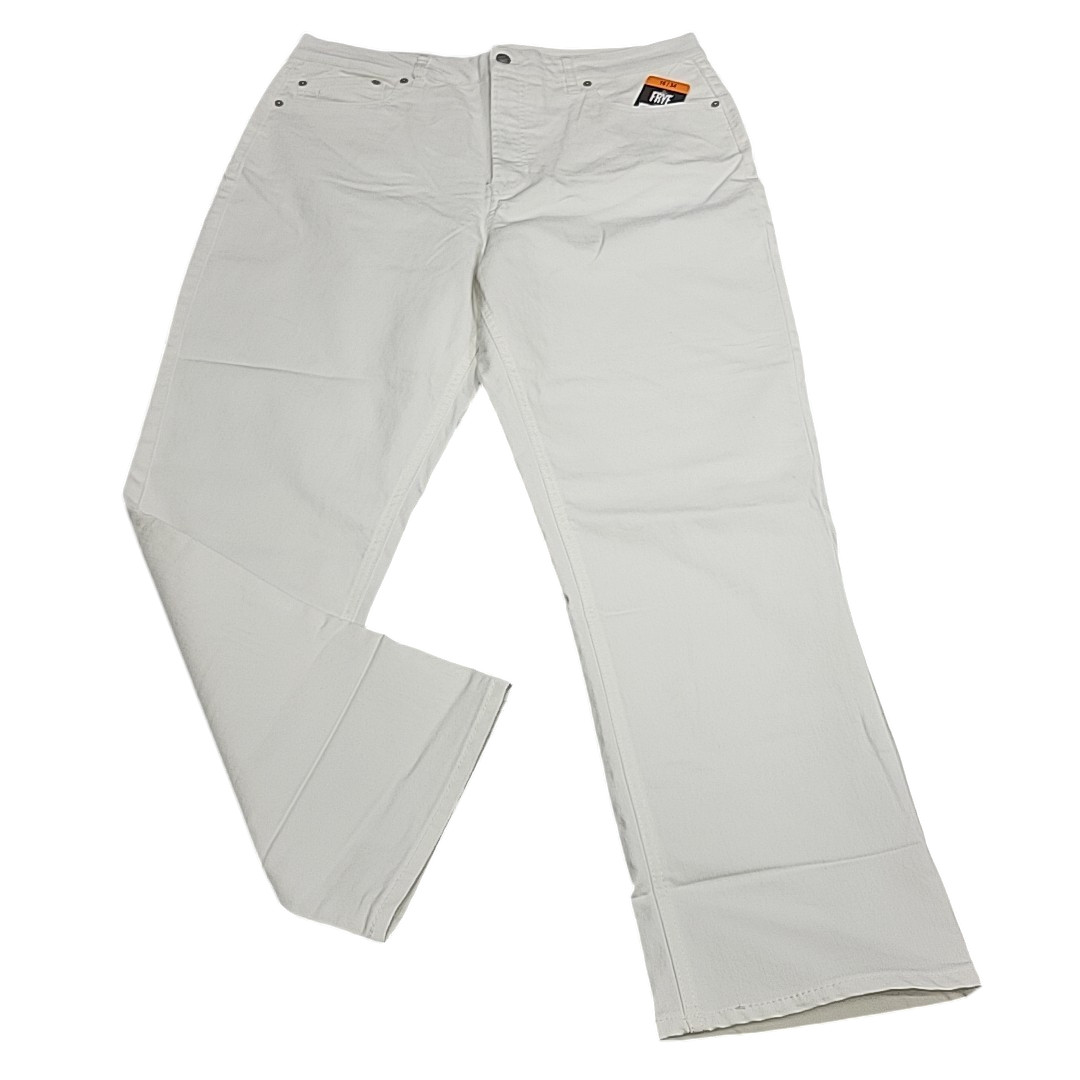 Frye Womens Jeans Size 16/34 Off White Button Zip Fly High Rise Jeans w Pockets