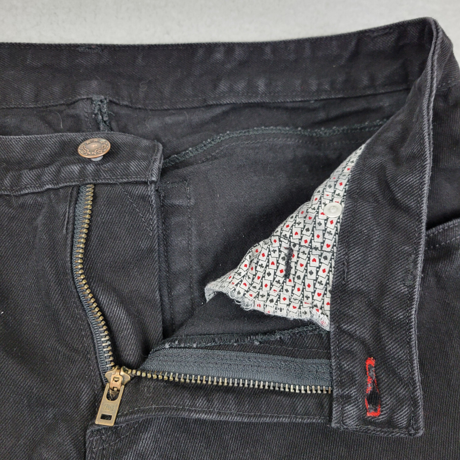 Denim & Spirits 45 Skinny Leg Jeans Mens CH Measures 32 x 34 Black Cotton USA