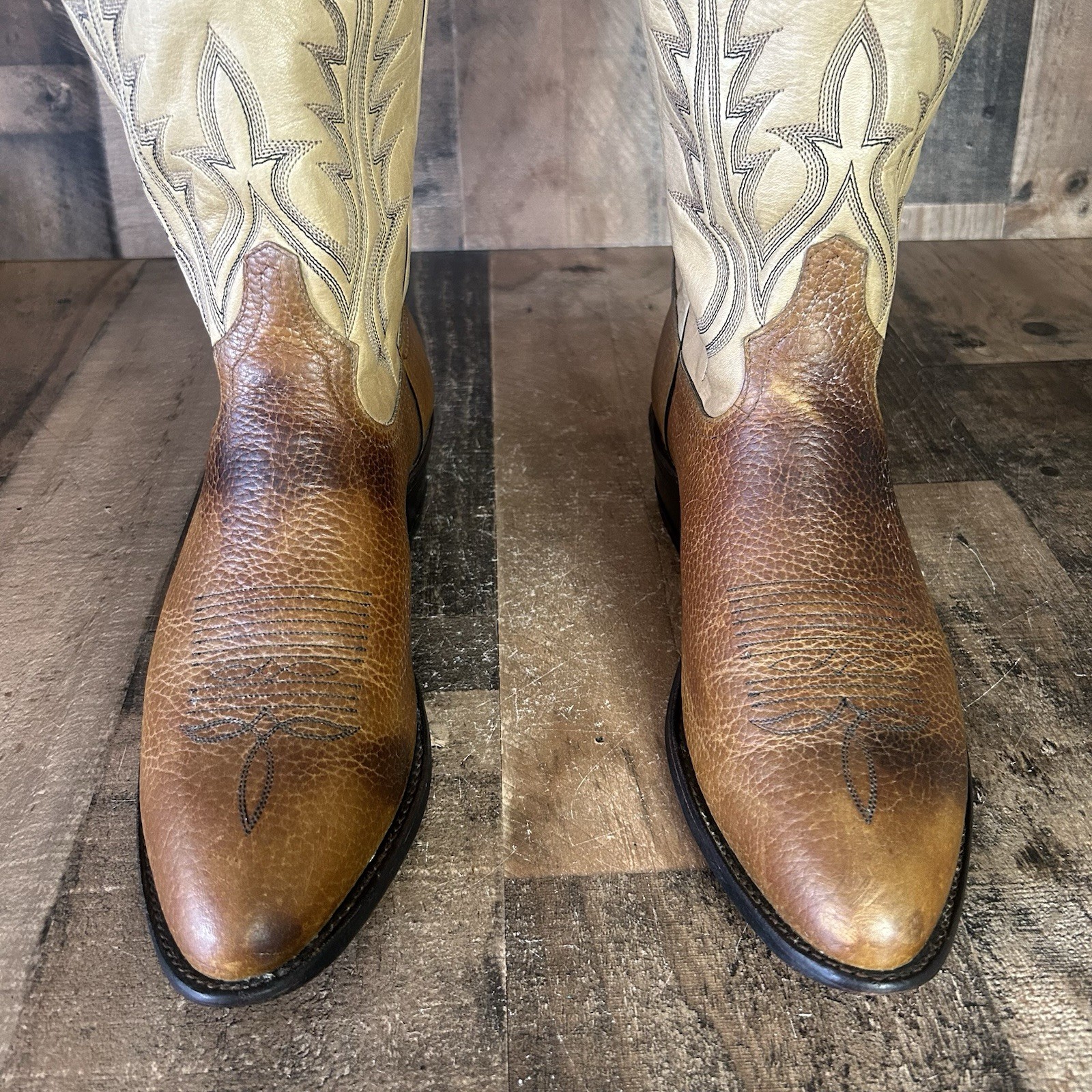 Tony Lama Vintage Bullhide Western Cowboy Boots Mens 10.5 D