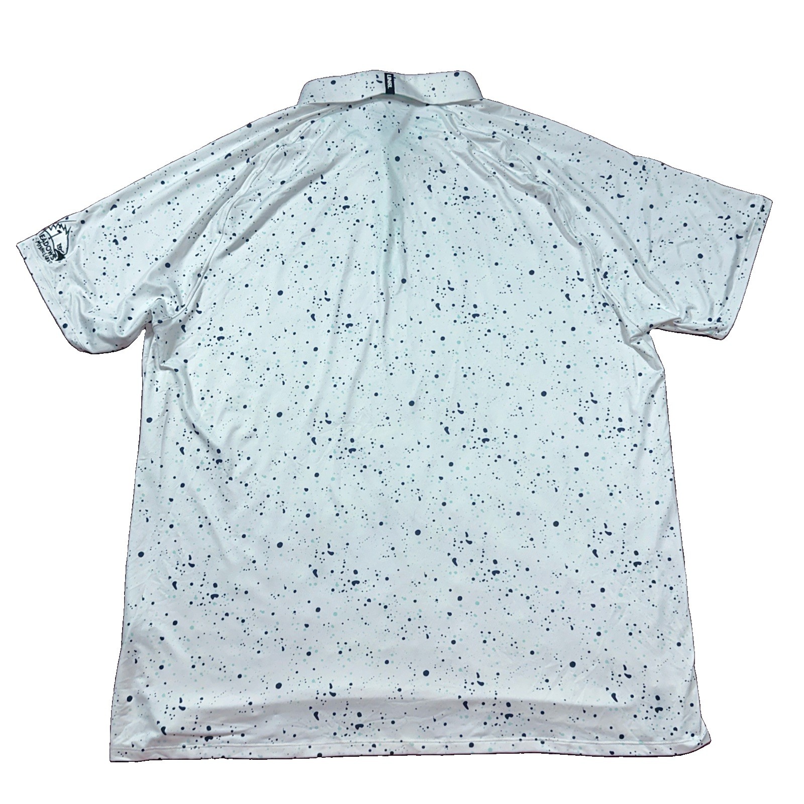 UNRL Performance Polo Size 2XL Athletic Fit Paint Splatter Drop Print Golf
