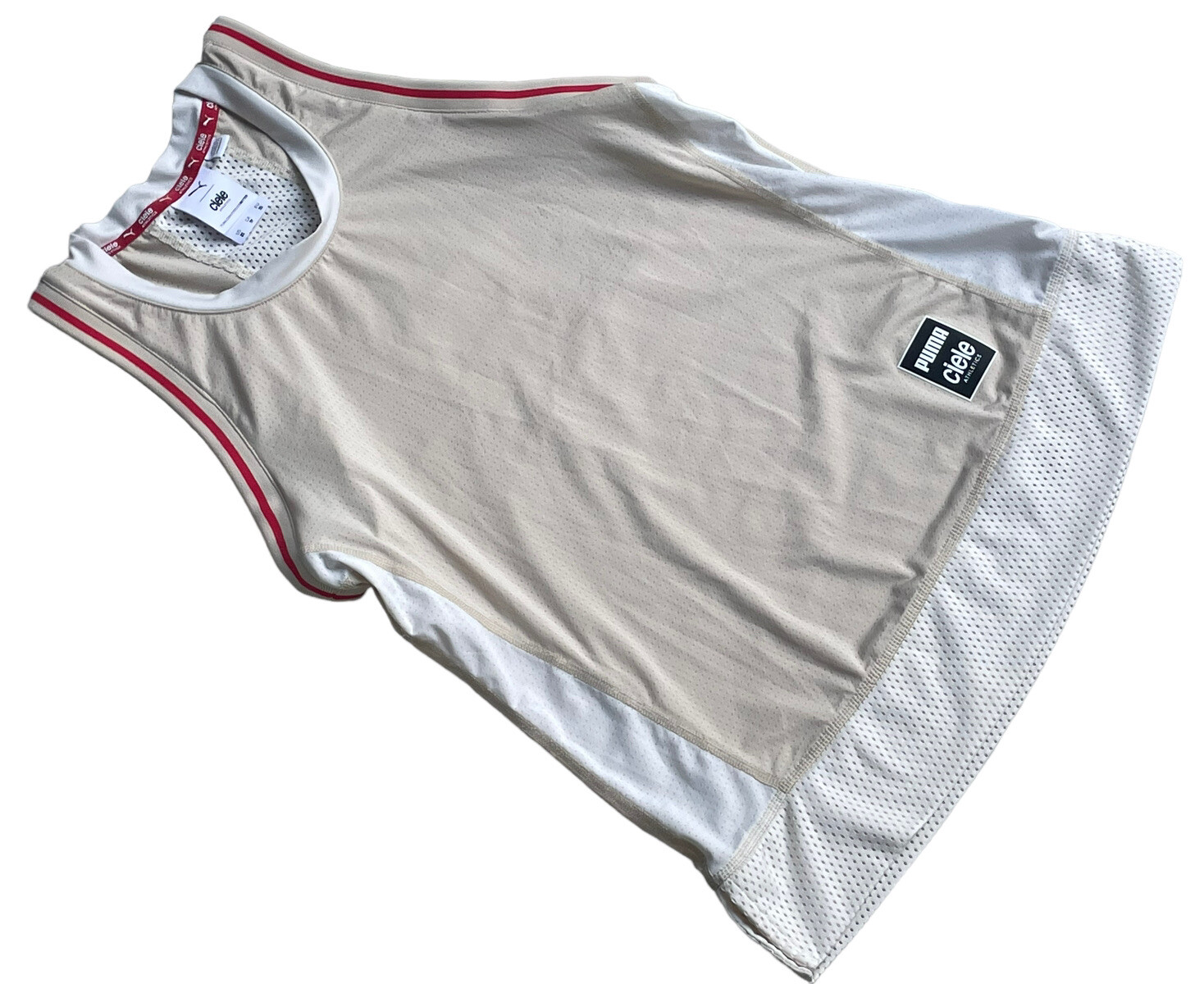 Puma Crew Neck Atheltic Tank Top X Ciele Beige Casual Athletic sz XS 52342988