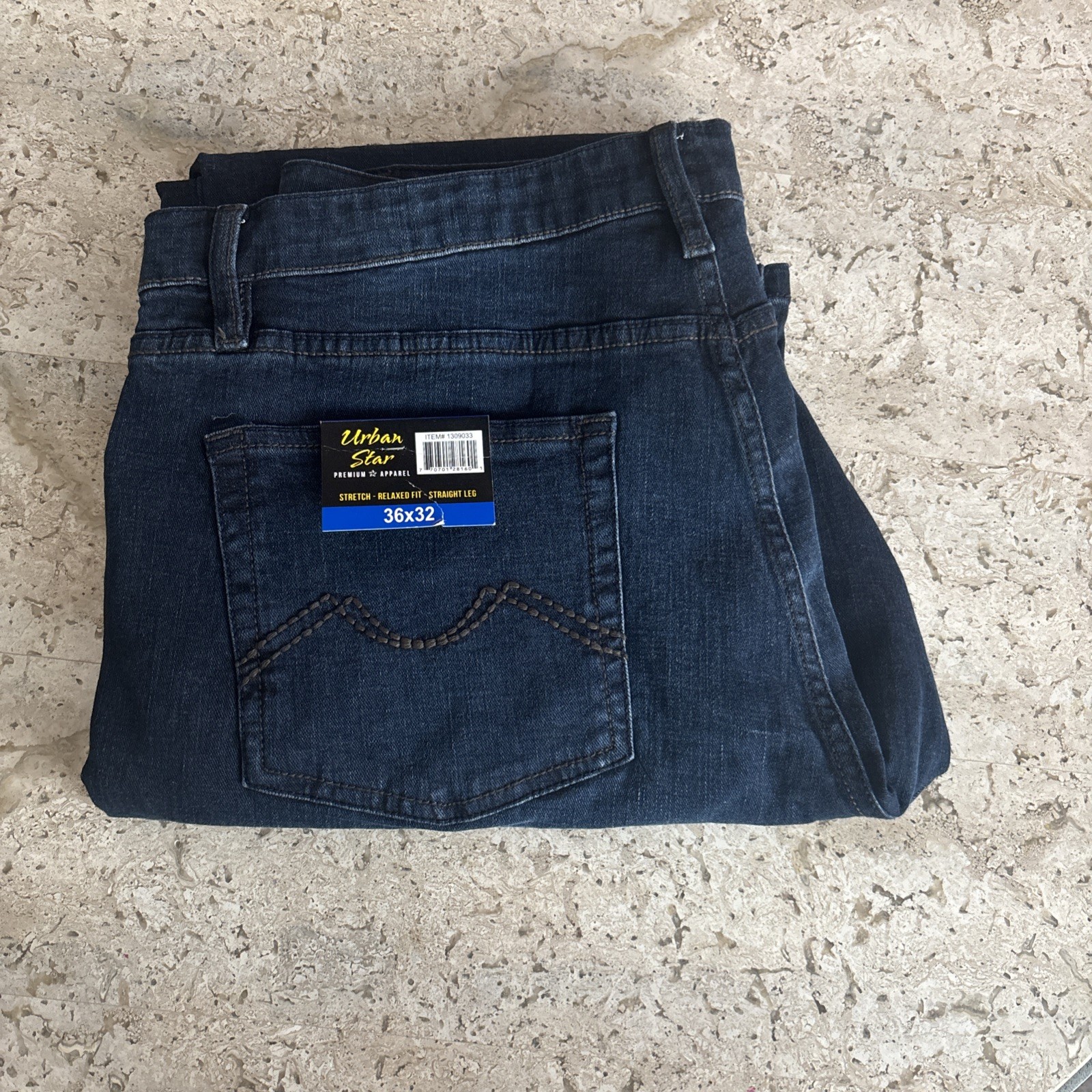 Urban Star Relaxed Fit Straight Leg Stretch color Blue size 36×32 NWT