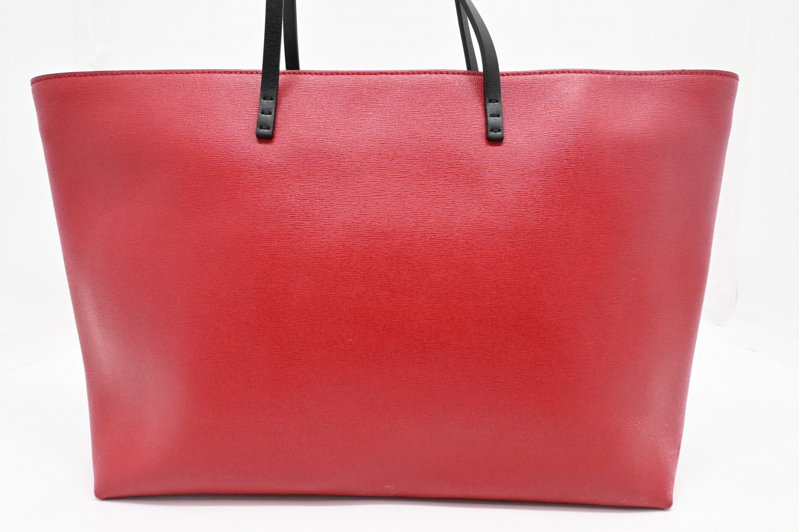 Authentic FENDI Monster Roll Tote Bag Red Leather 8BH185
