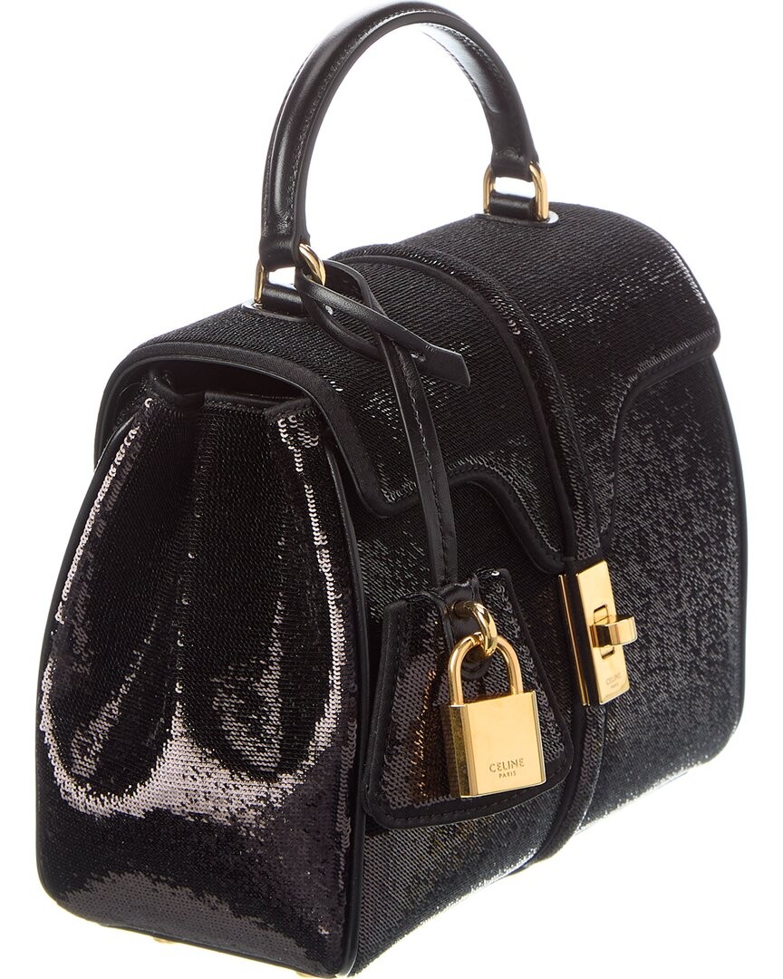 Celine 16 Mini Sequin Leather Satchel Women’s