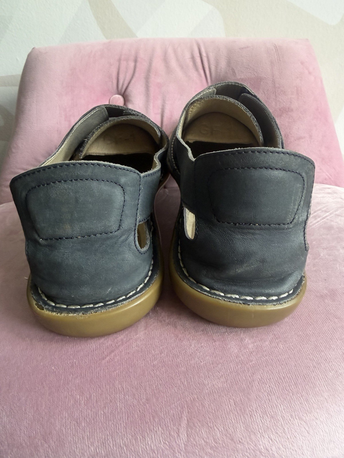 Callaghan Leather Casual Sandals Navy Made In Spain Sz 44/US 10.5