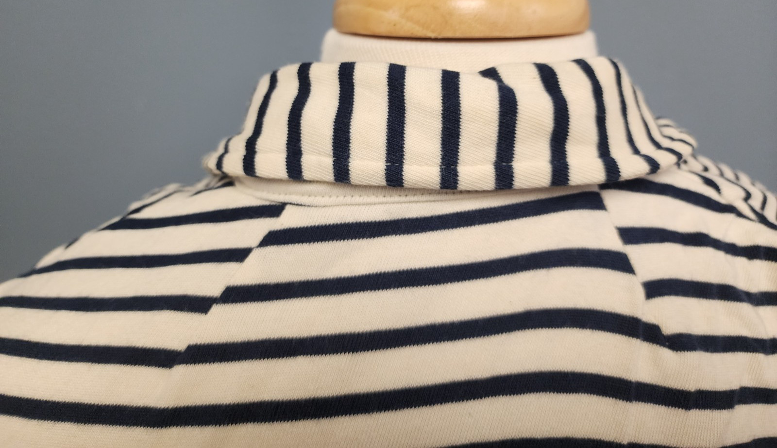 J Crew Maritime Knit Off White Navy Blue Striped Cotton Blazer Womens S Small