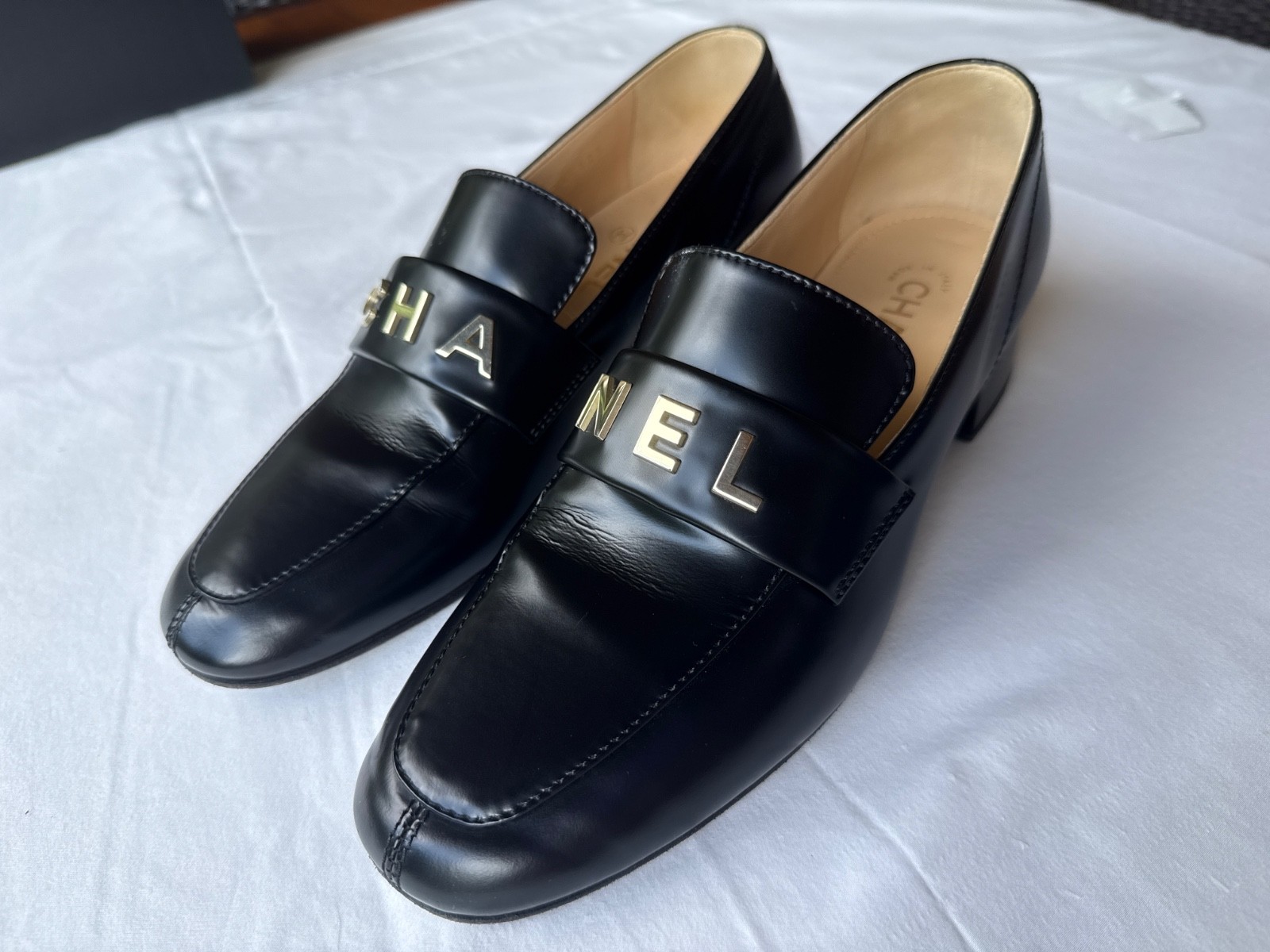 chanel loafers women 39 eu/8.5 us