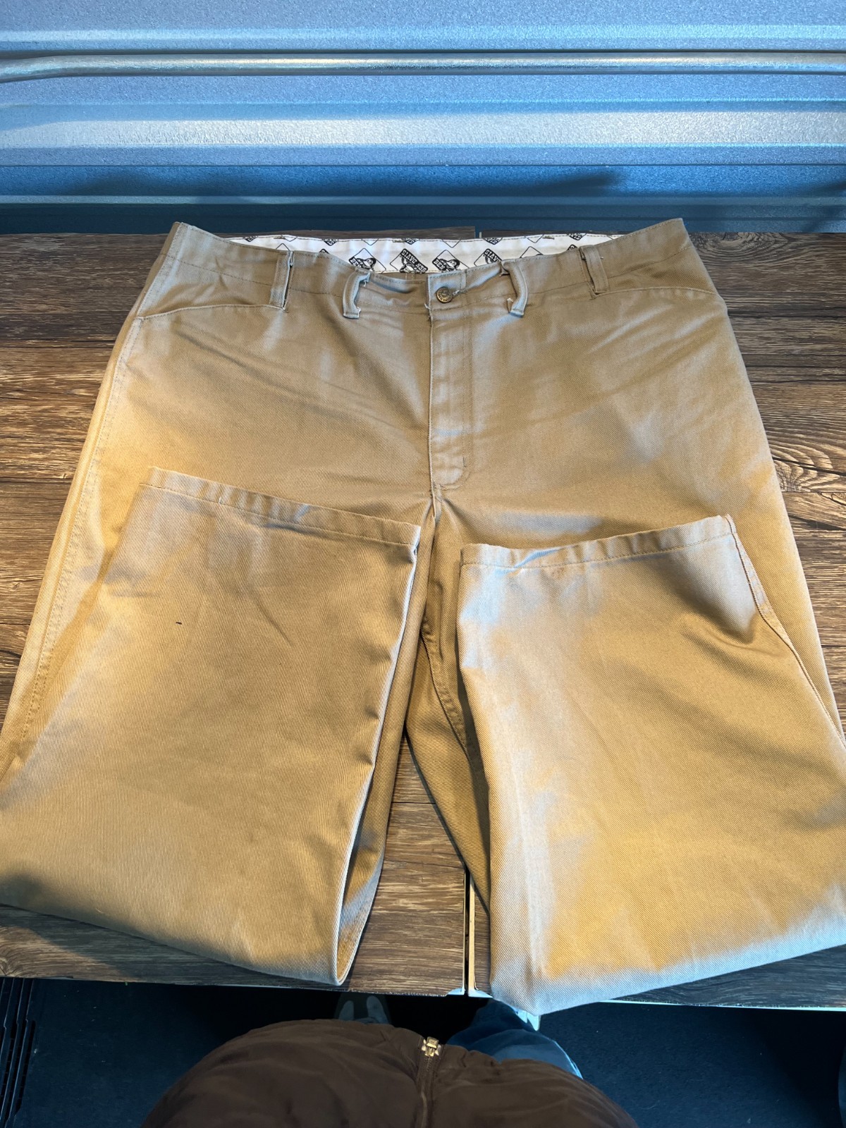 Ben Davis Gorilla Cut Work Pants Mens 46 Tan Poly Cotton Straight Leg 675