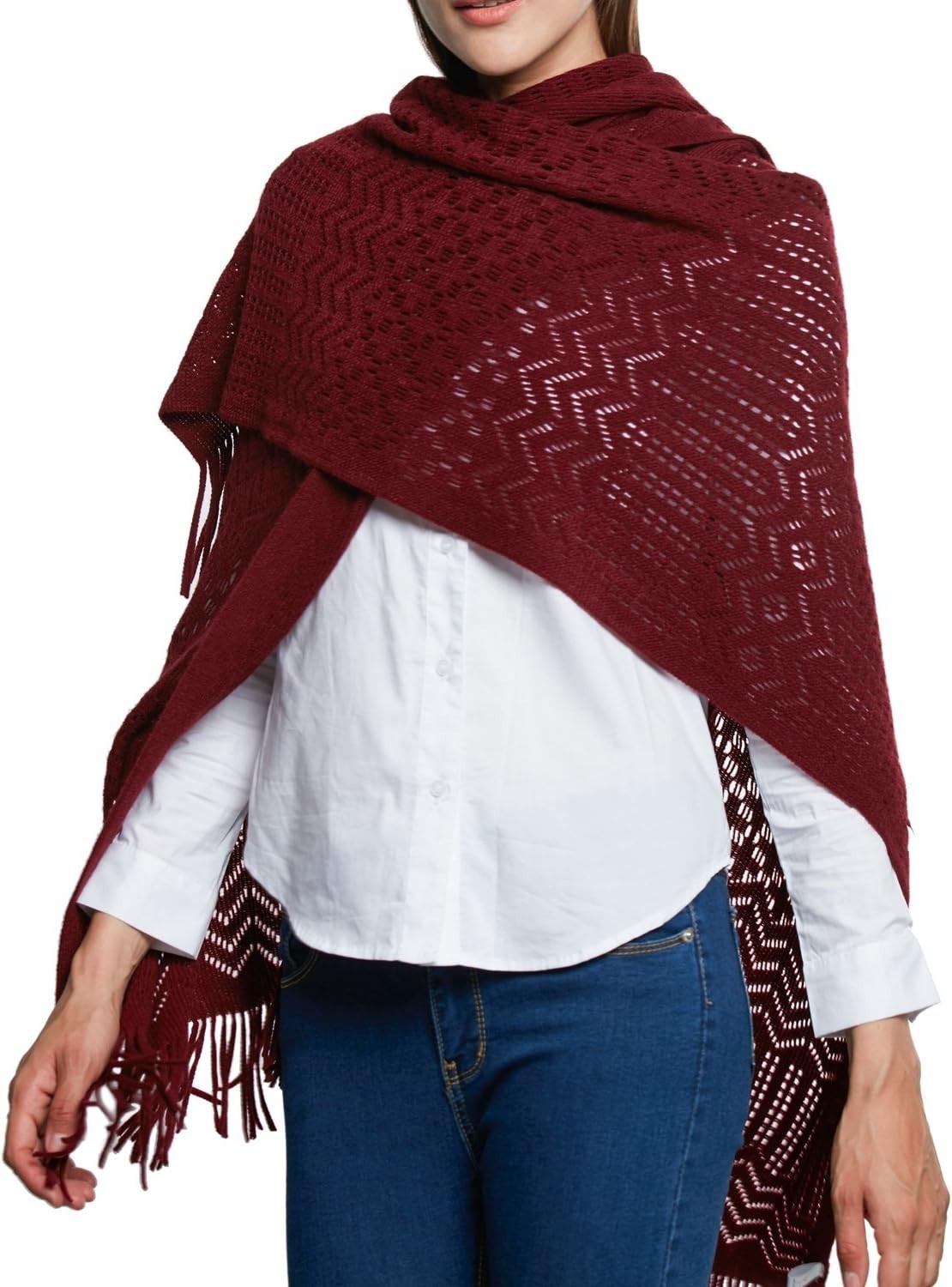Luxurious 100% Soft Acrylic Poncho Wrap for All Seasons – One Size Fits Most