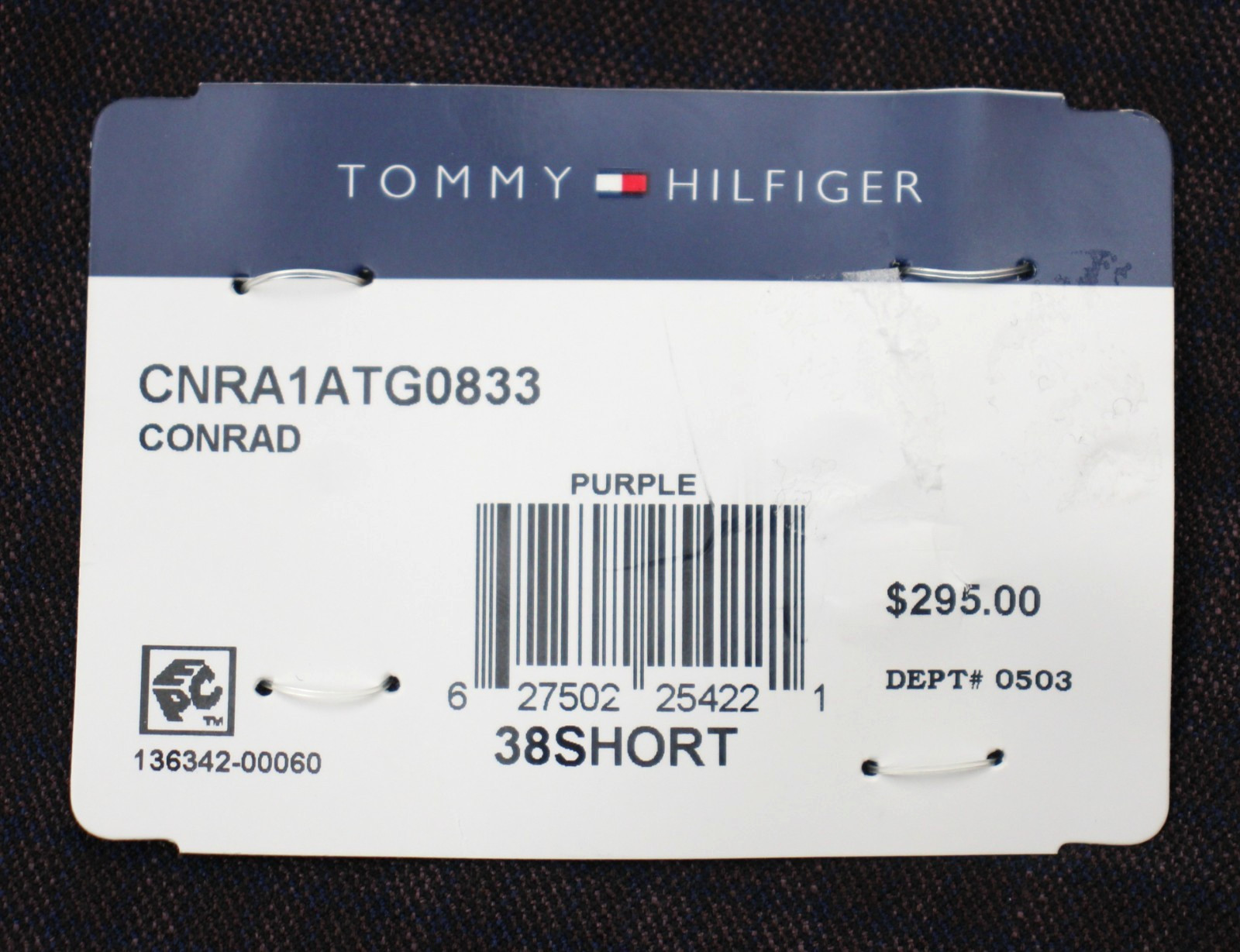 Tommy Hilfiger Sport Coat 38 S Mens Modern Fit Purple Check Flex Blazer Jacket