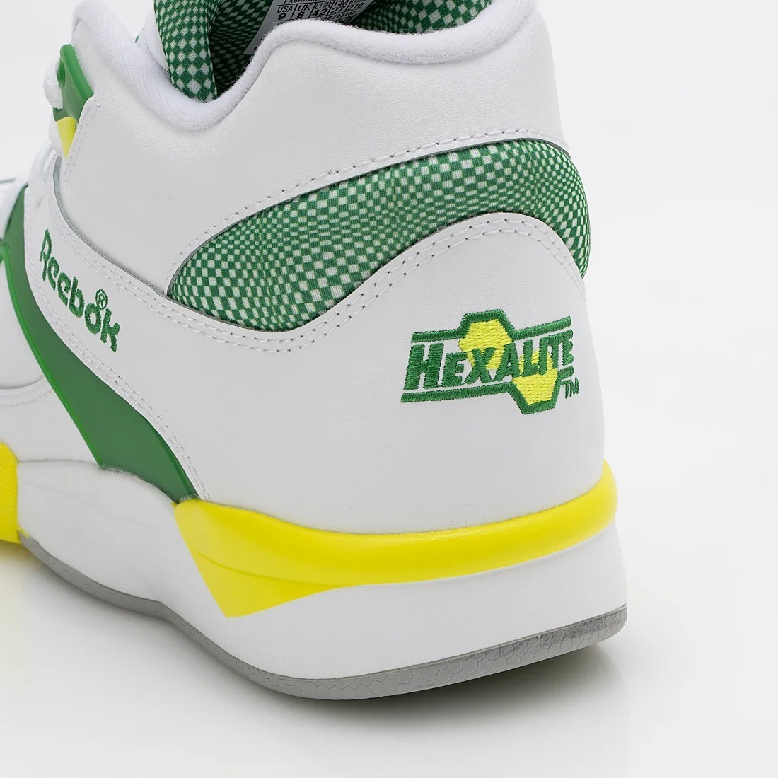 Reebok 116693 100203282 COURT VICTORY PUMP White/Green Natural Leather 5-13in