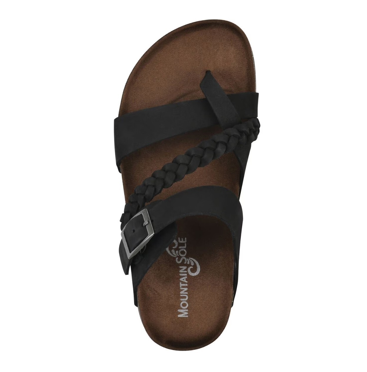 Mountain Sole Black Sandal size 8, woman’s NEW IN BOX