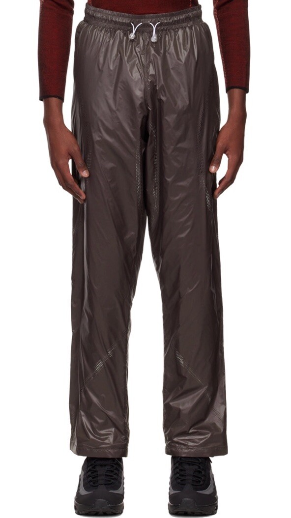 SAUL NASH London Designer Black Perforated Trousers Bottoms Athletic Size S NWT