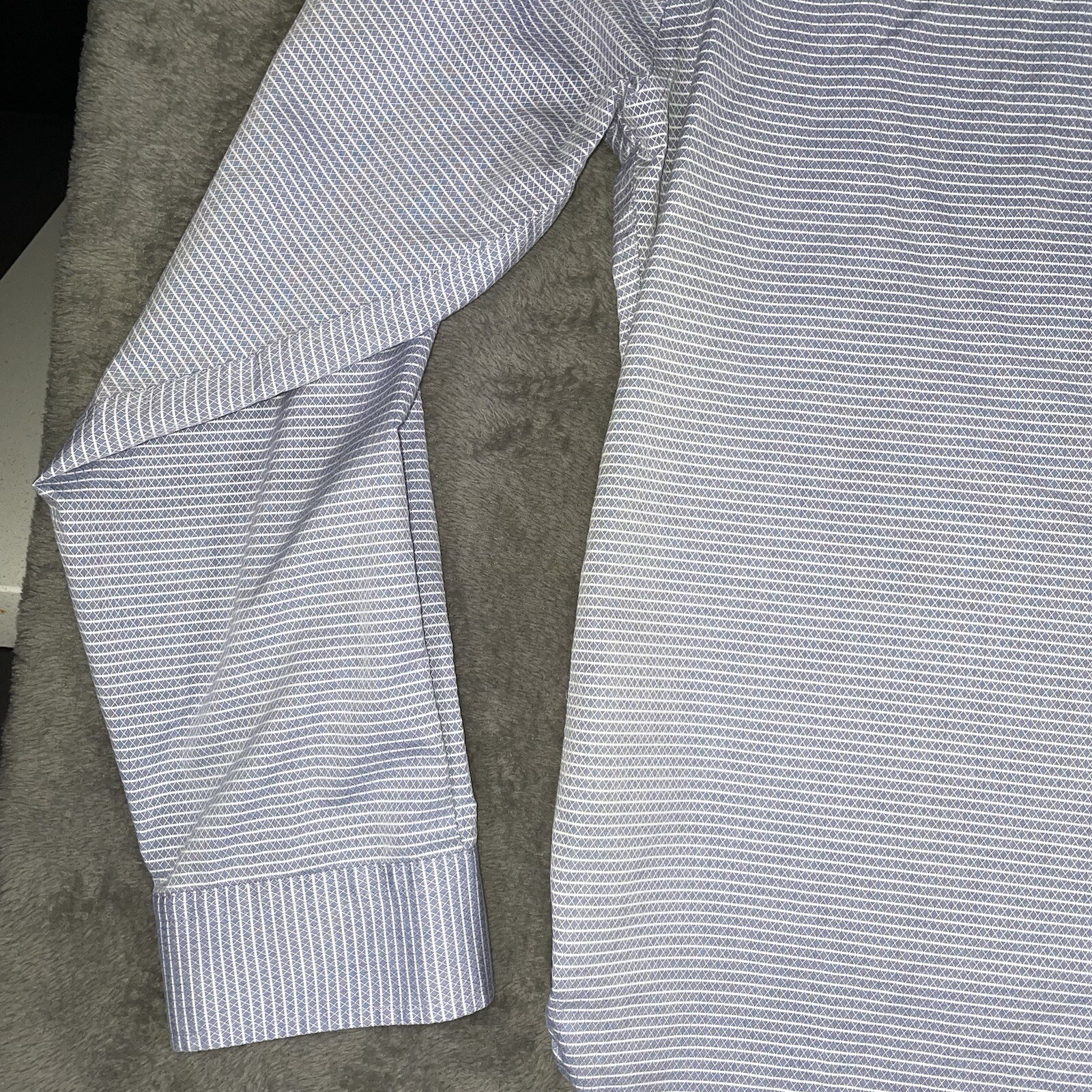 7Diamonds Shirt Mens XL Sky Blue Performance Stretch Dress Button Up Geometric