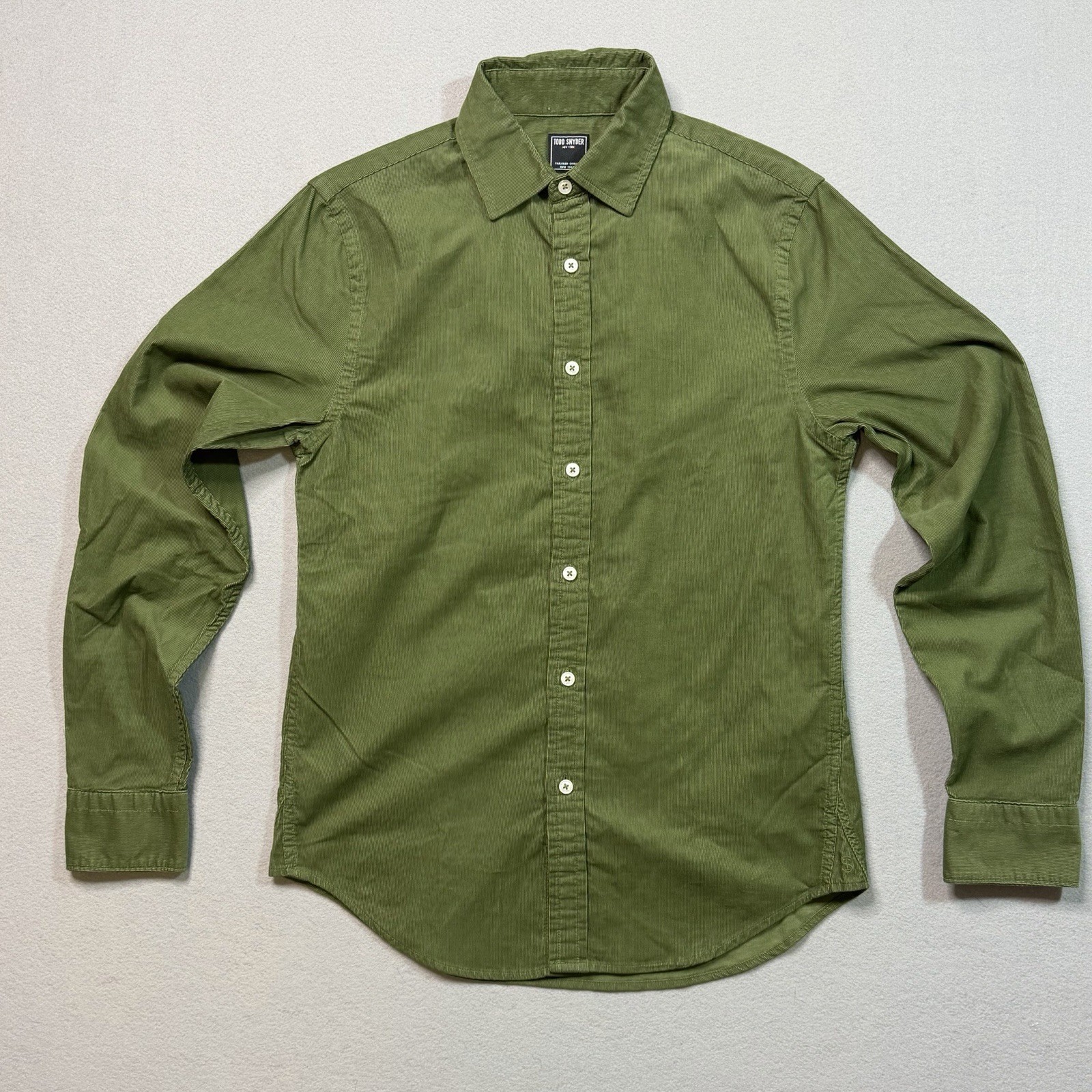 NEW Todd Snyder Corduroy Shirt Men’s XS Button Down Long Sleeve Green