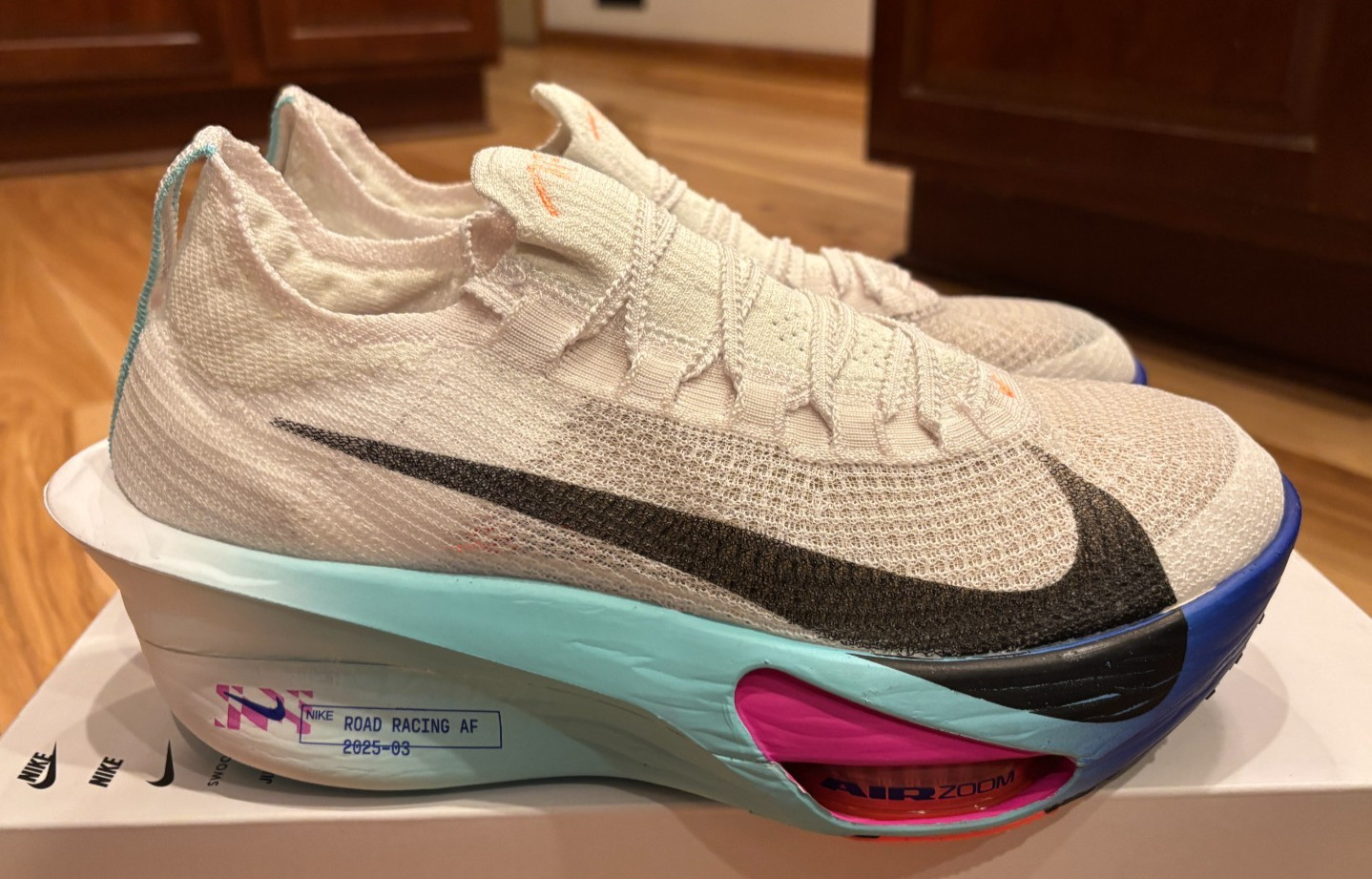 Nike Air Zoom Alphafly Next% 3 White Black Hyper Turquoise FD8311 104 Size 10