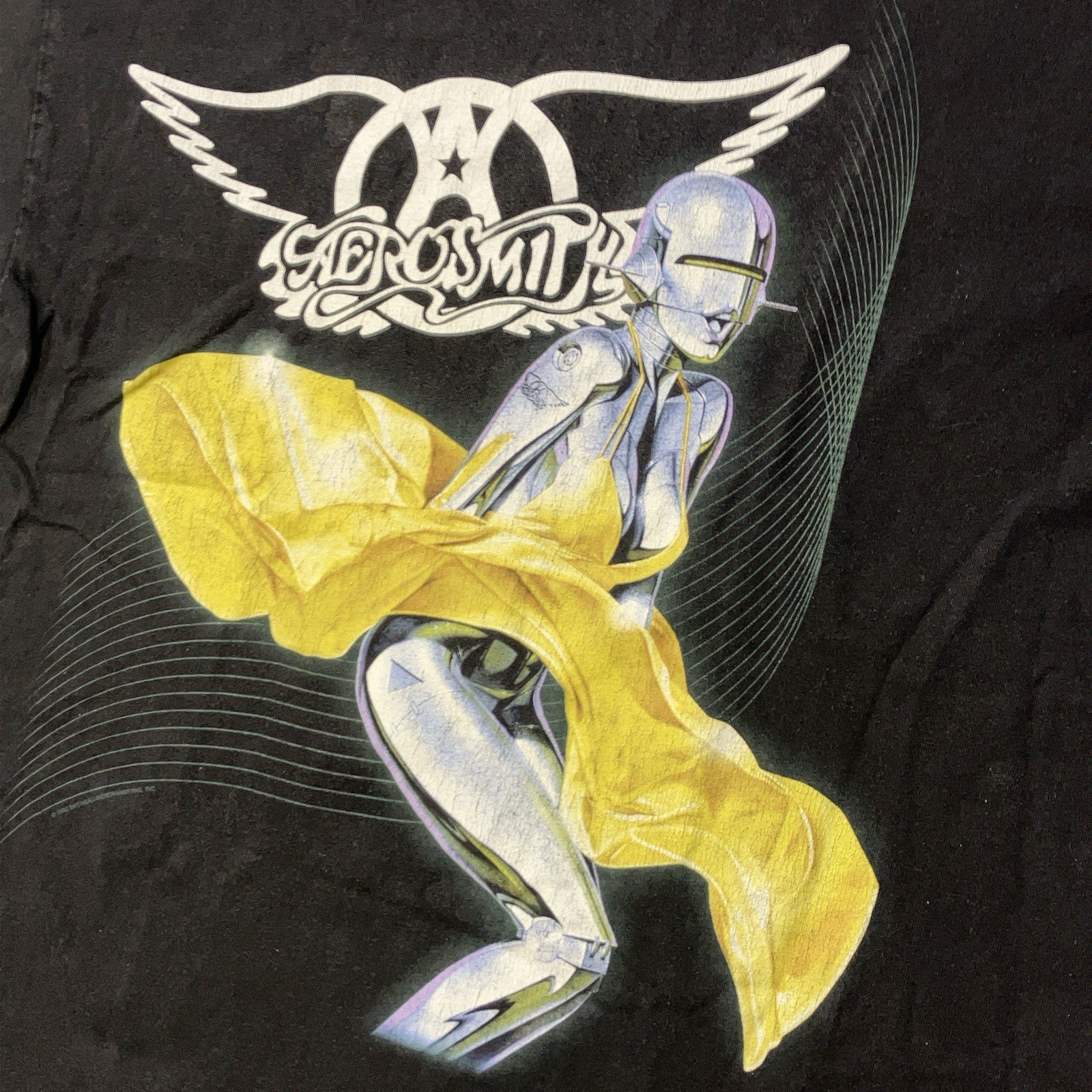 Vintage Aerosmith Just Push Play 2001 World Tour Hajime Sorayama Shirt Large
