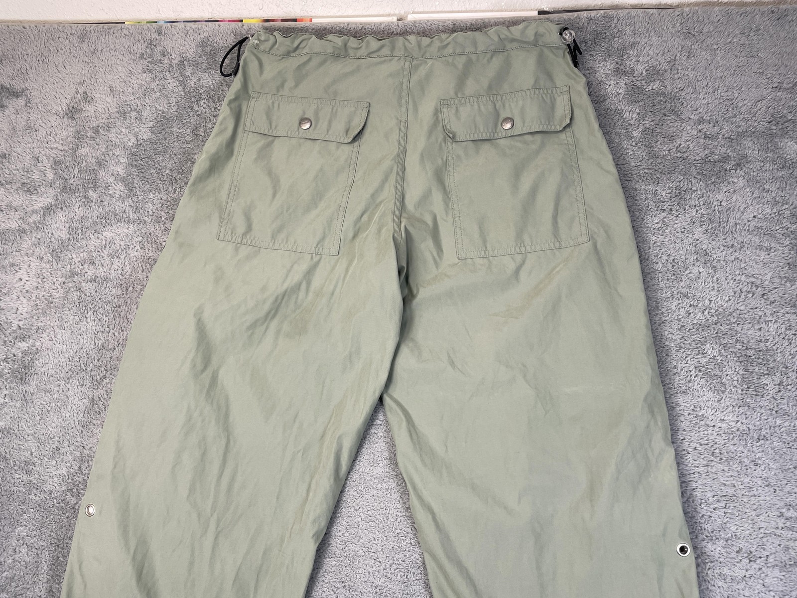 Levis Silvertab Pants Men Large 34 Baggy Tech Cargo Cinch Hem Parachute Military