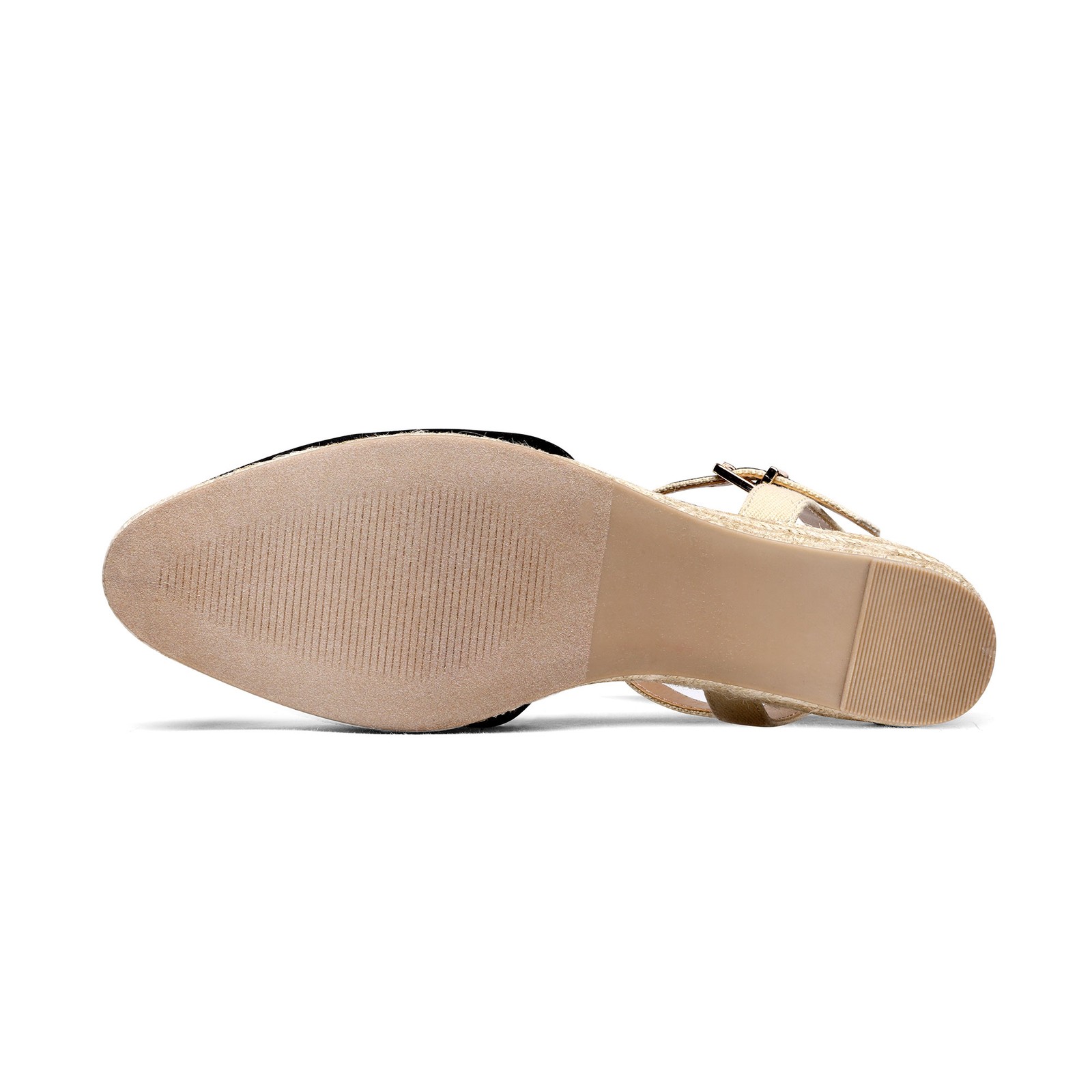Women Espadrilles Wedge Sandals Close Toe Ankle Strap Dress Shoes