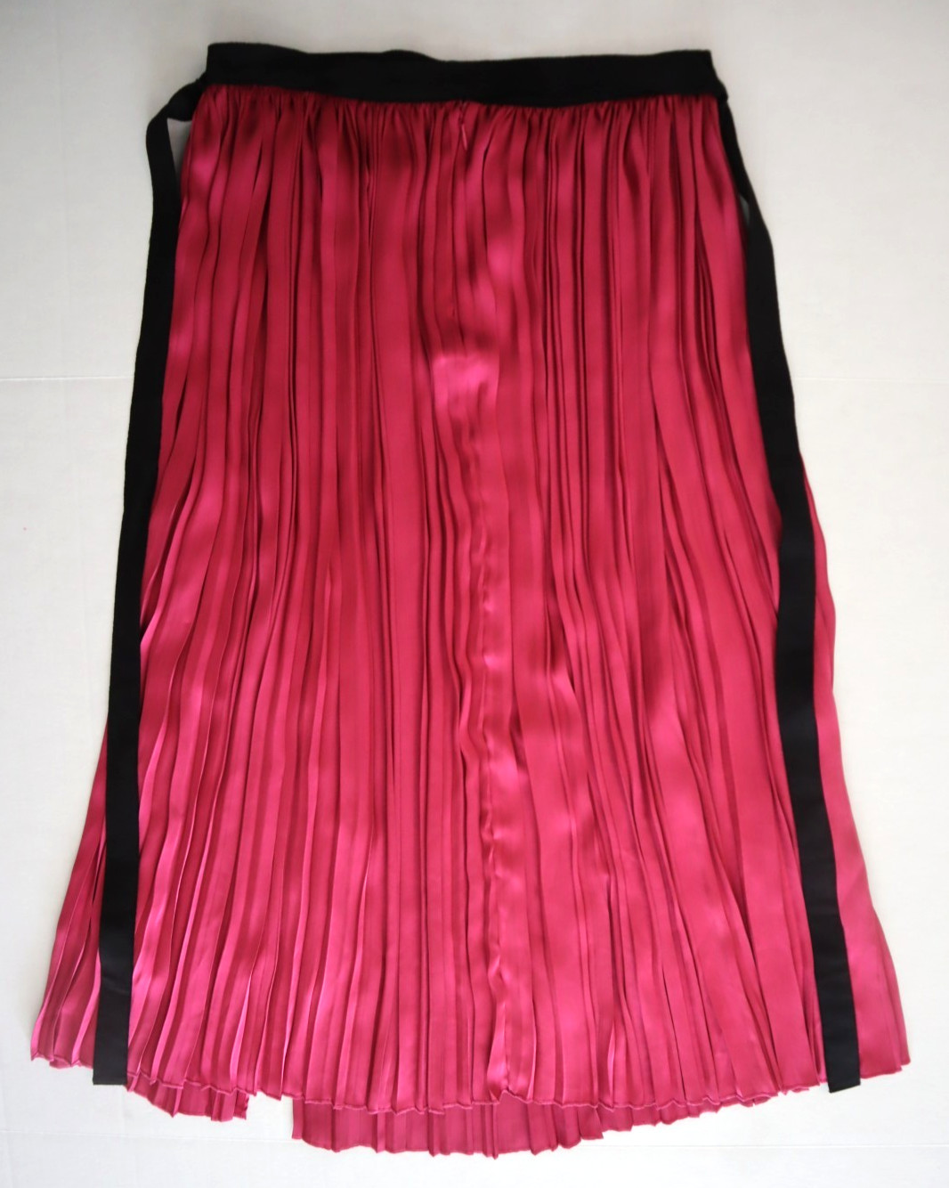 3.1 Phillip Lim F221-3539EPS Sz 2 Dark Raspberry Irregular Pleated Skirt $550
