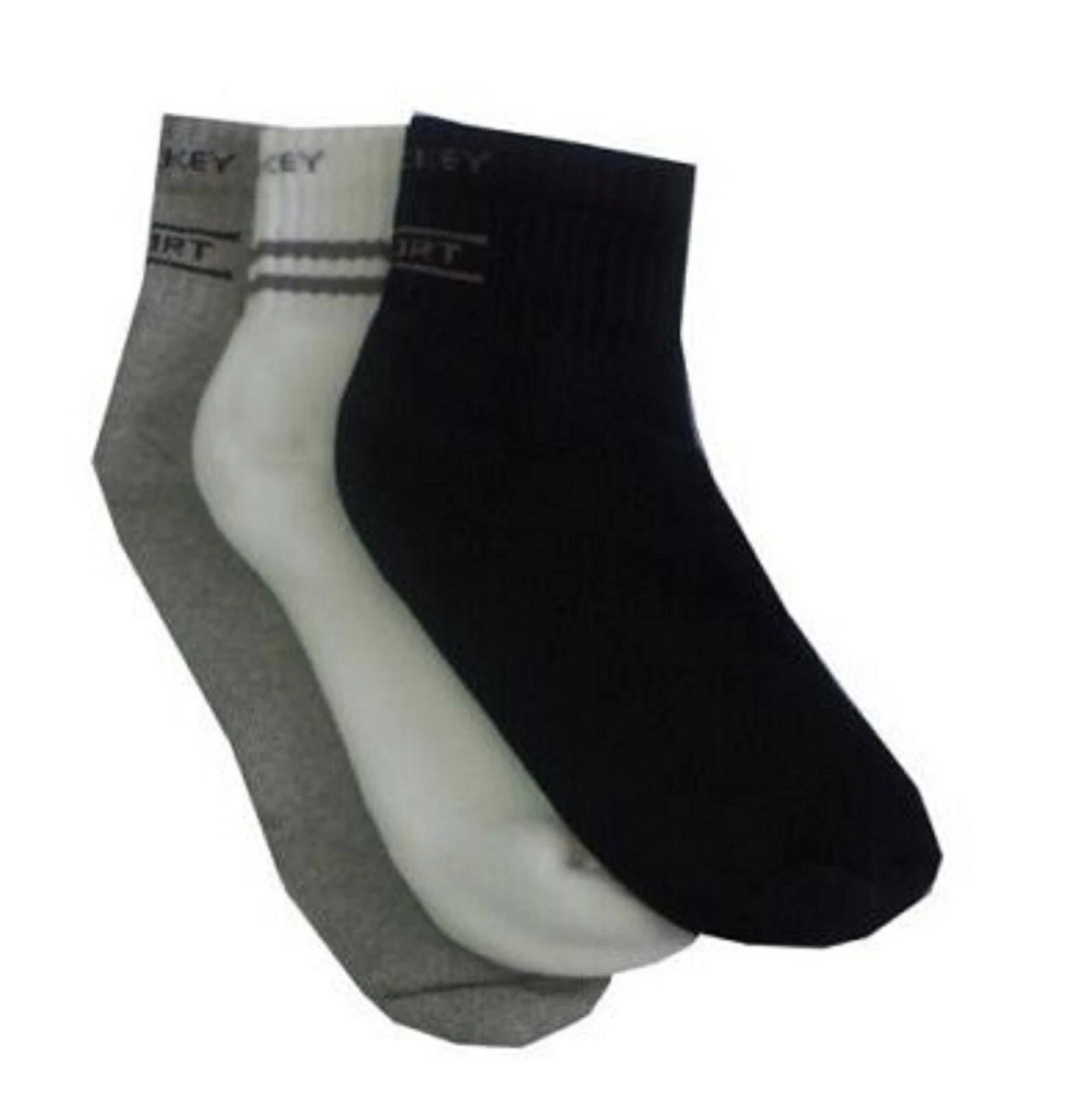 JOCKEY SPORT ANKLE SOCKS FREE SIZE STYLE NO. 7036 FREE SHIPPING (PACK OF 3)