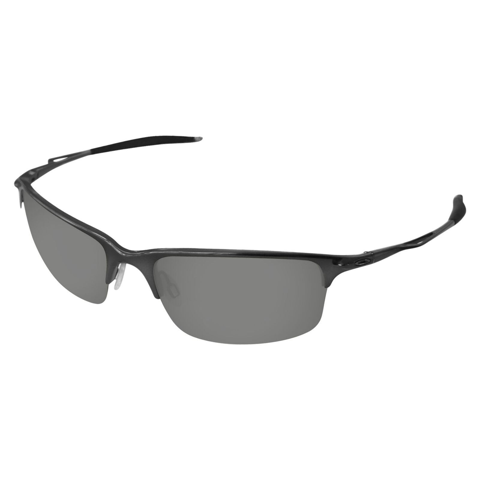 Lensology Black Iridium Polarized Replacement Lenses For-Oakley Half Wire 2.0