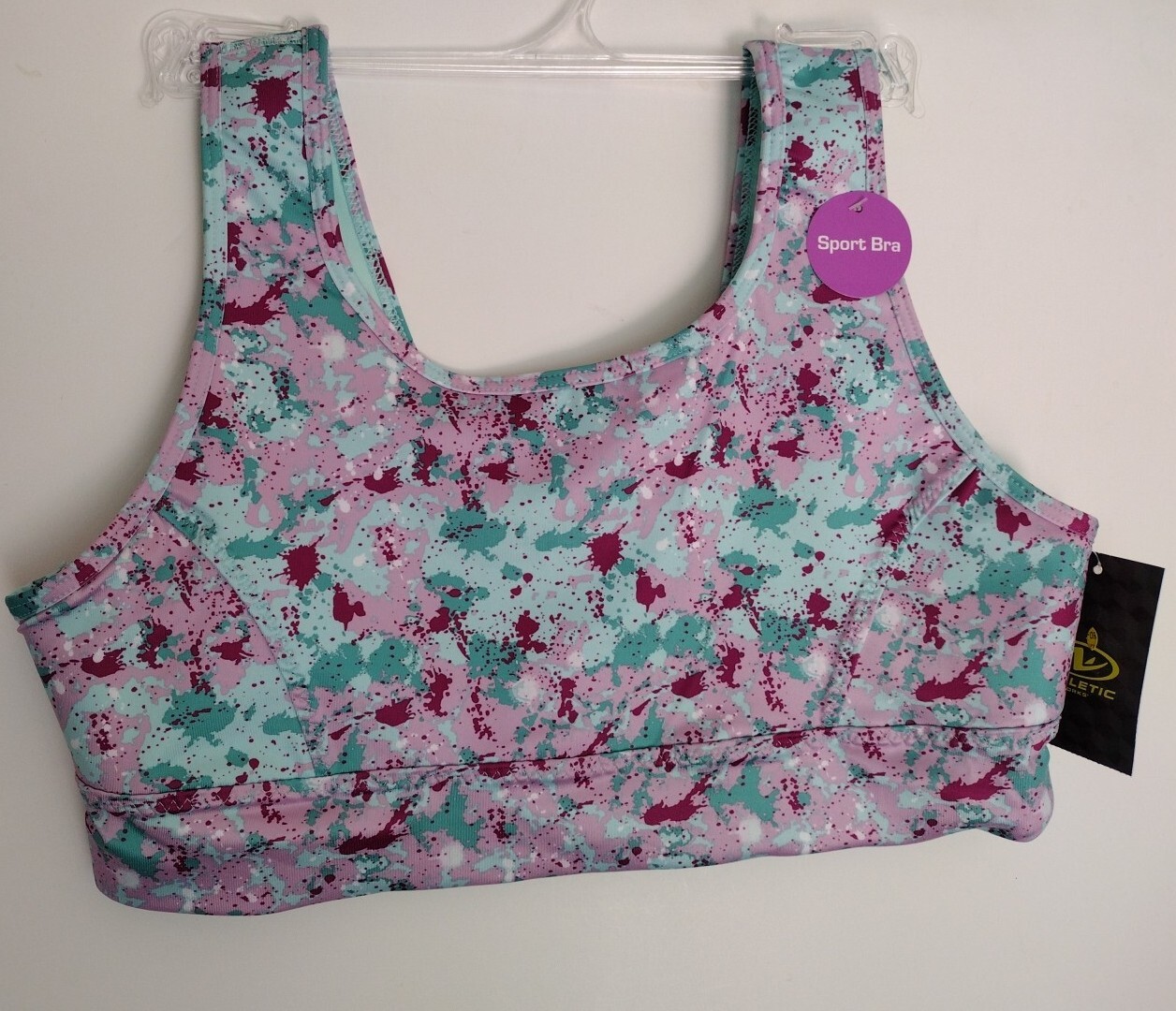 NEW Athletic Works Sports Bra Size 38 Bust High Neck KEYHOL Gym Exercise Workout