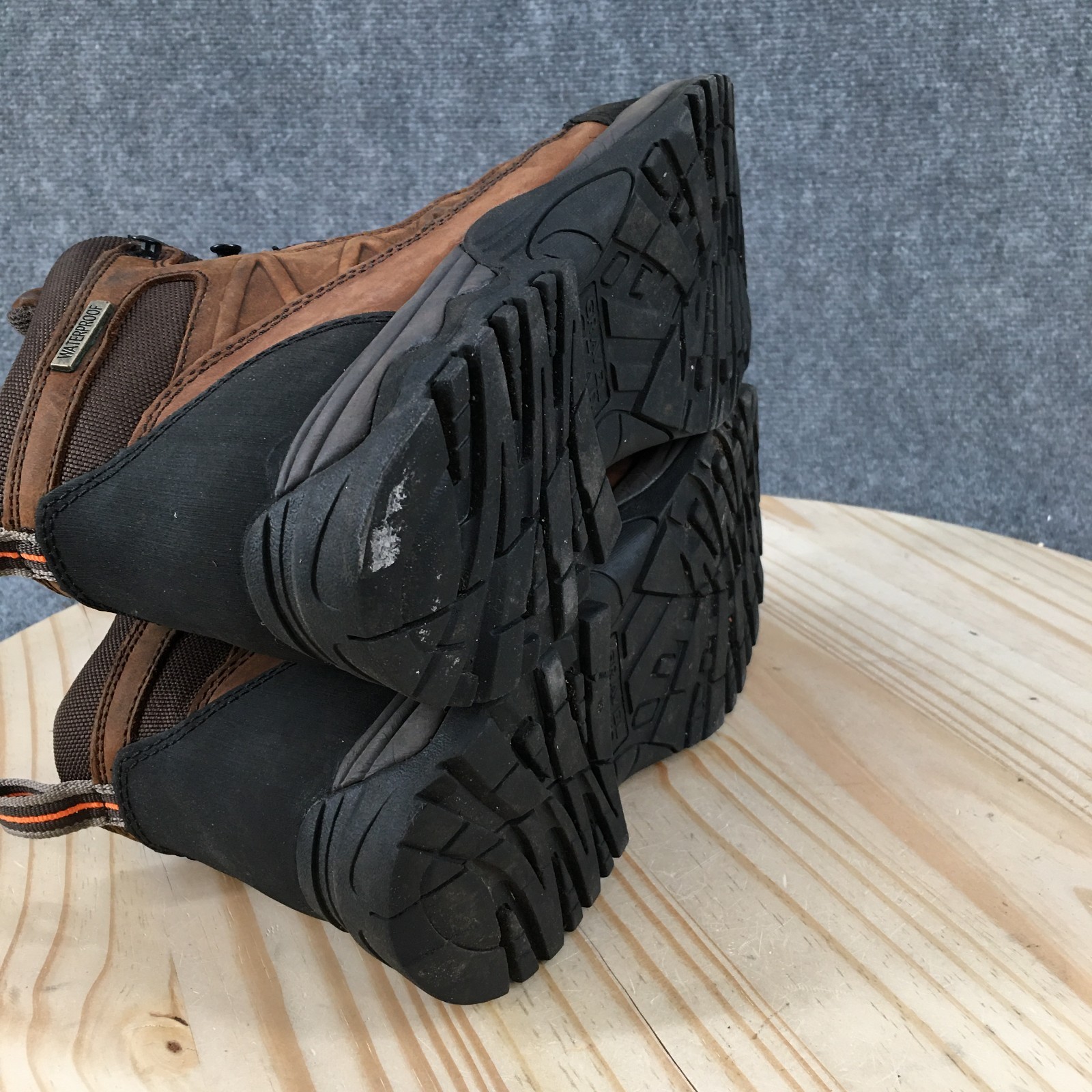 Gravel Gear Work Boots Men 10.5 M Waterproof Hiking Steel Toe Ankle Top BrownGra