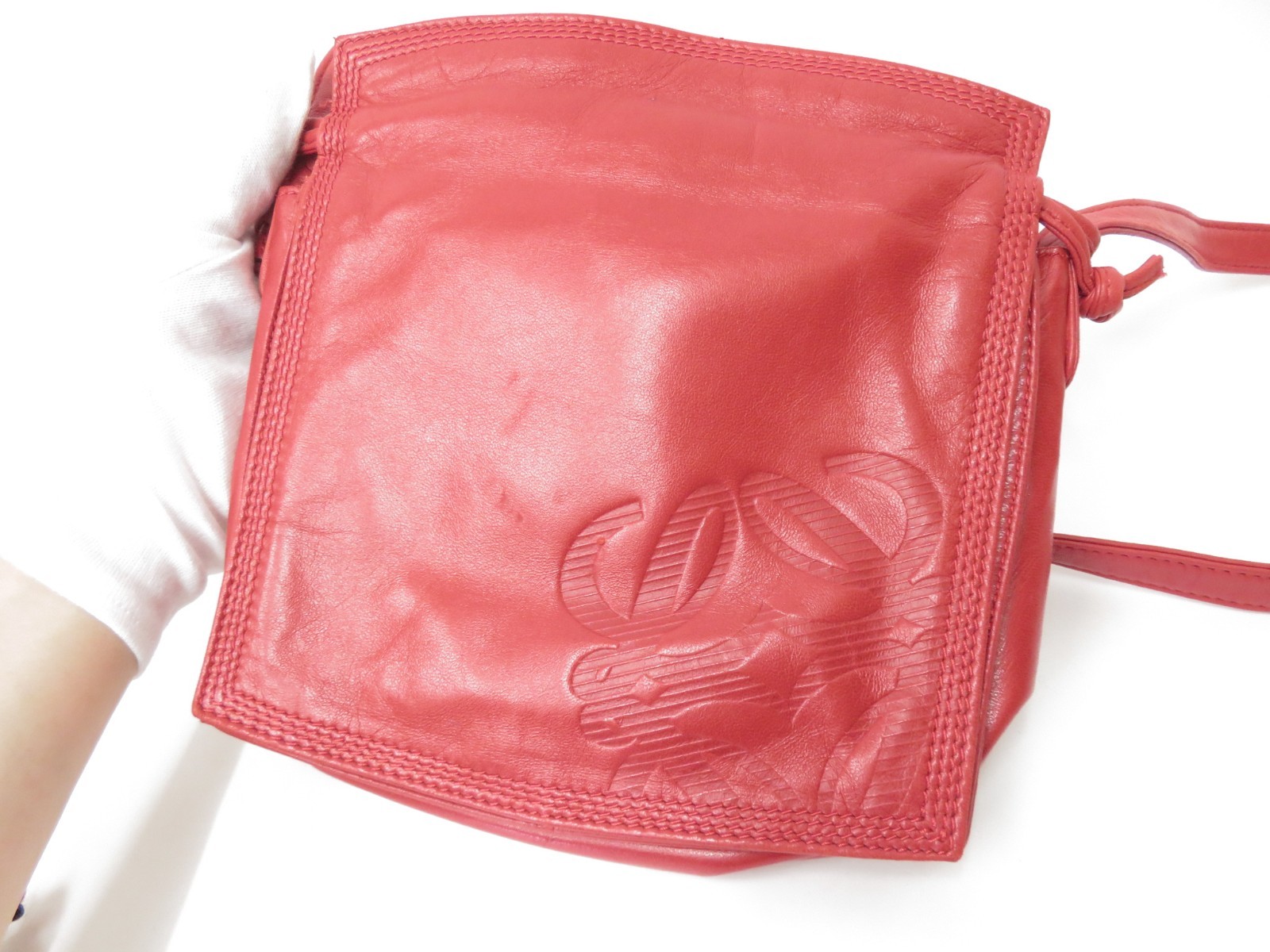 Authentic LOEWE Anagram Flamenco Lambskin Nappa Leather Shoulder Bag S#53675