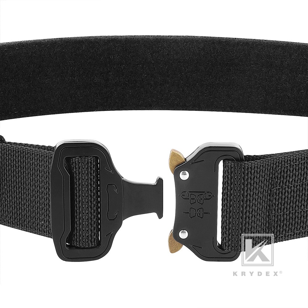 KRYDEX Tactical Belt Rigger Heavy Duty Belt Double Layers Quick Release Buckle