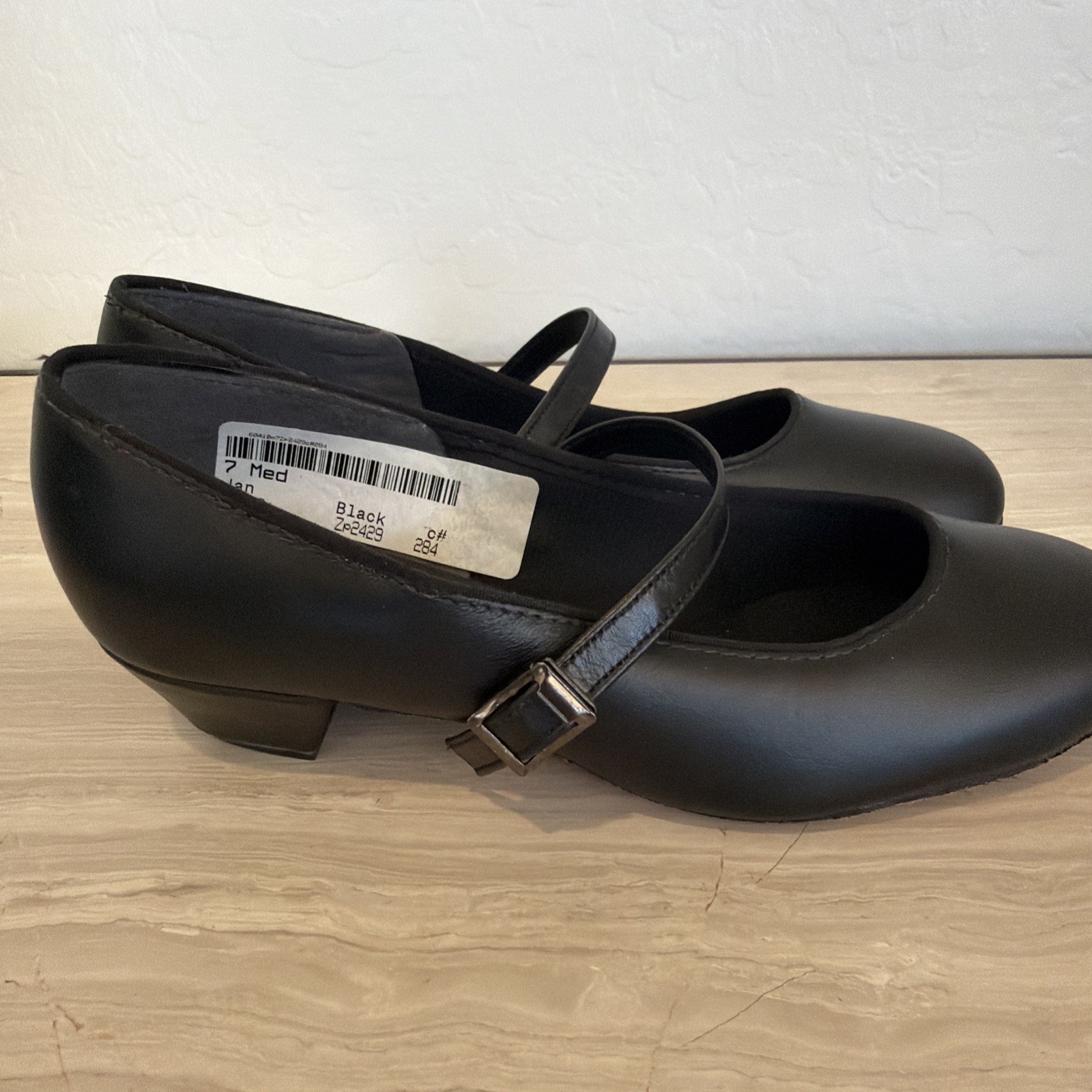 Women’s Size 7 Tic Tac Toes Black Dance Shoes. Brand New Never Worn. No Box