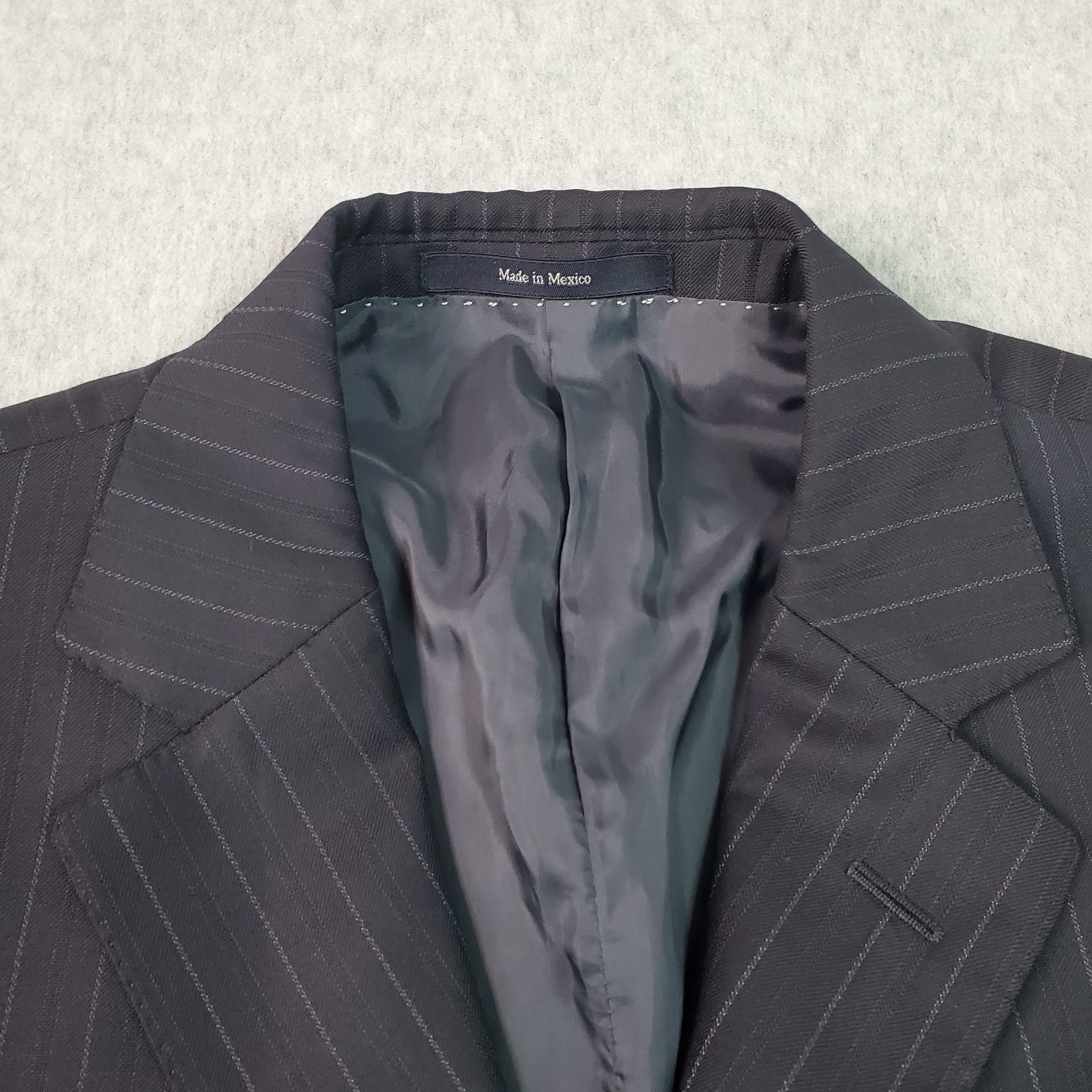 Ermenegildo Zegna Wool Suit Charcoal Pinstripe (IT 52R) Mens 42R US Pants 34X29