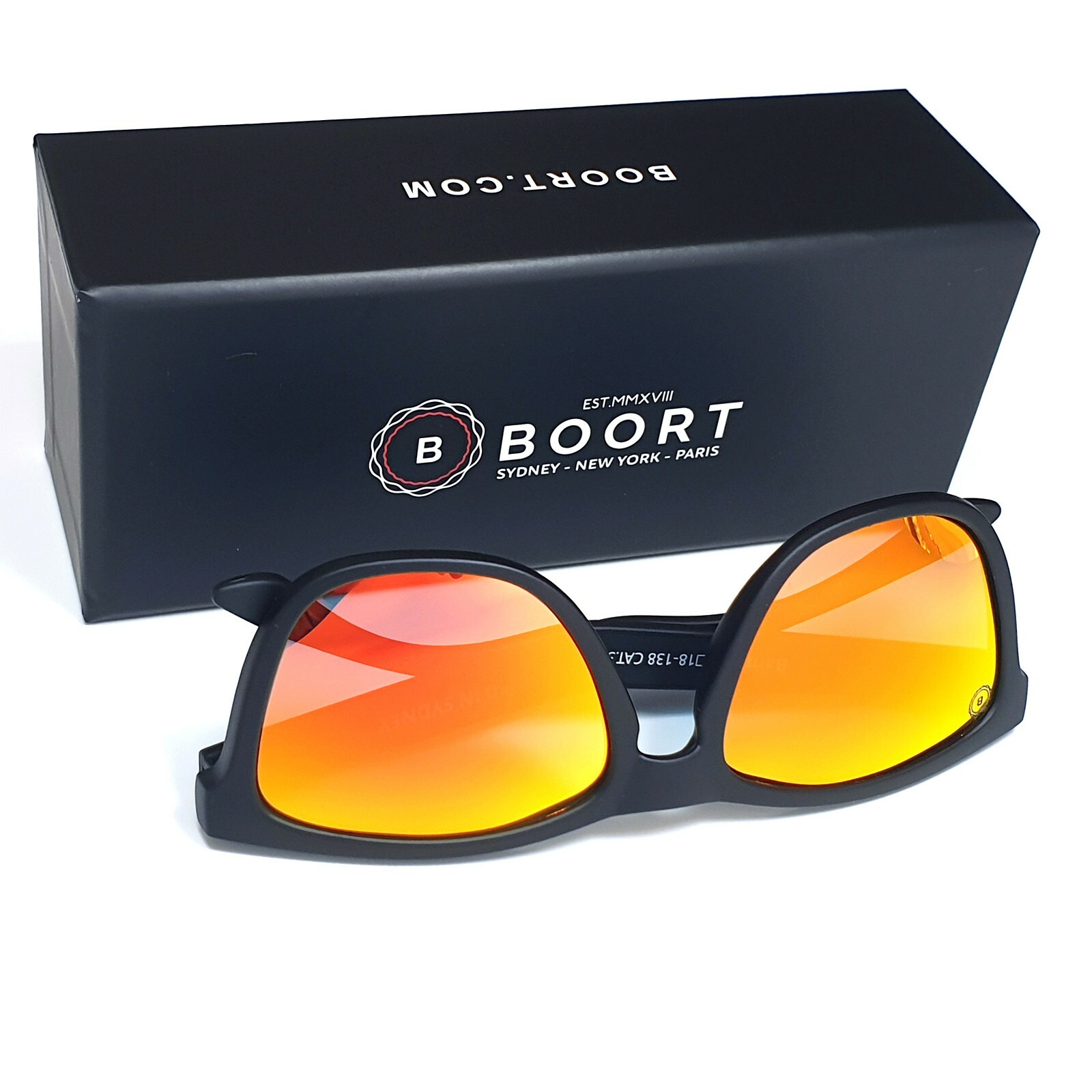 Matte Black Sunglasses / Deep Red
