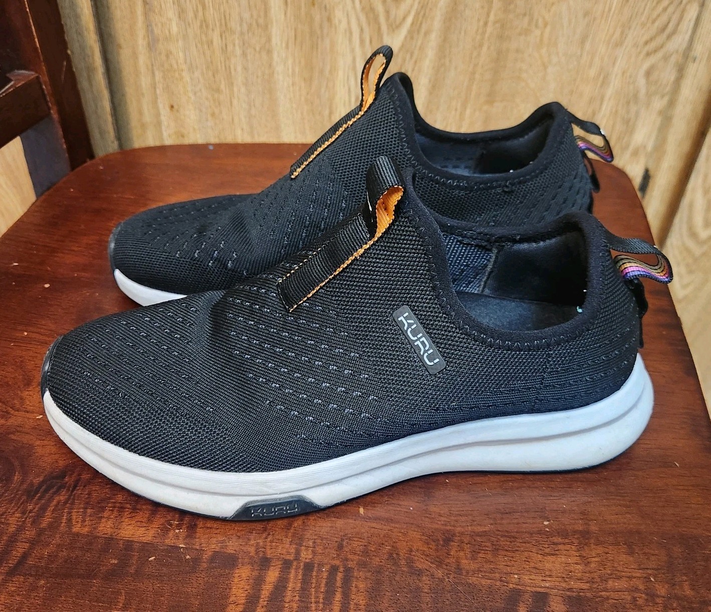 KURU Footwear Atom Slip-On Shoes Womens Size 8.5 Medium Jet Black
