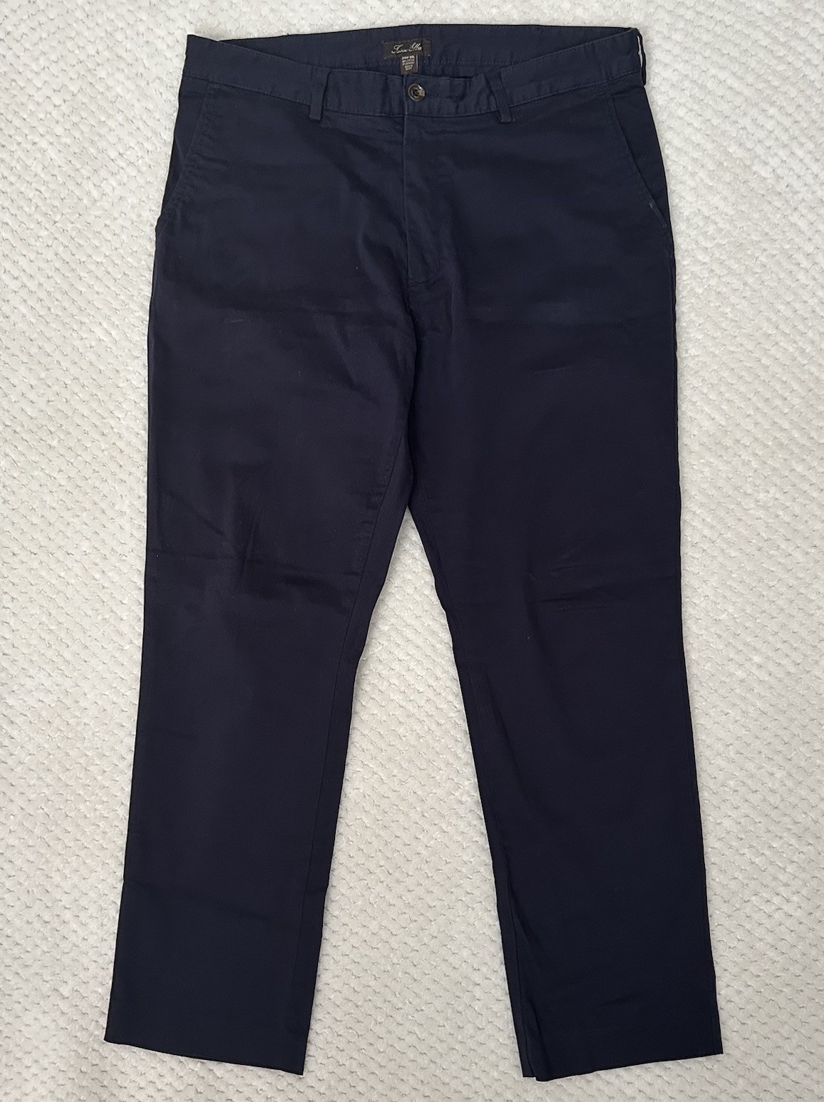 Tasso Elba Men’s Cotton Dress Pants 34W 30L Lightweight Summer Navy blue outdoor