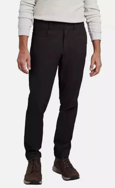 Kirkland Signature Men’s Stretch Tech Pants Black Brown Grey 38 40 in 29, 30, 32
