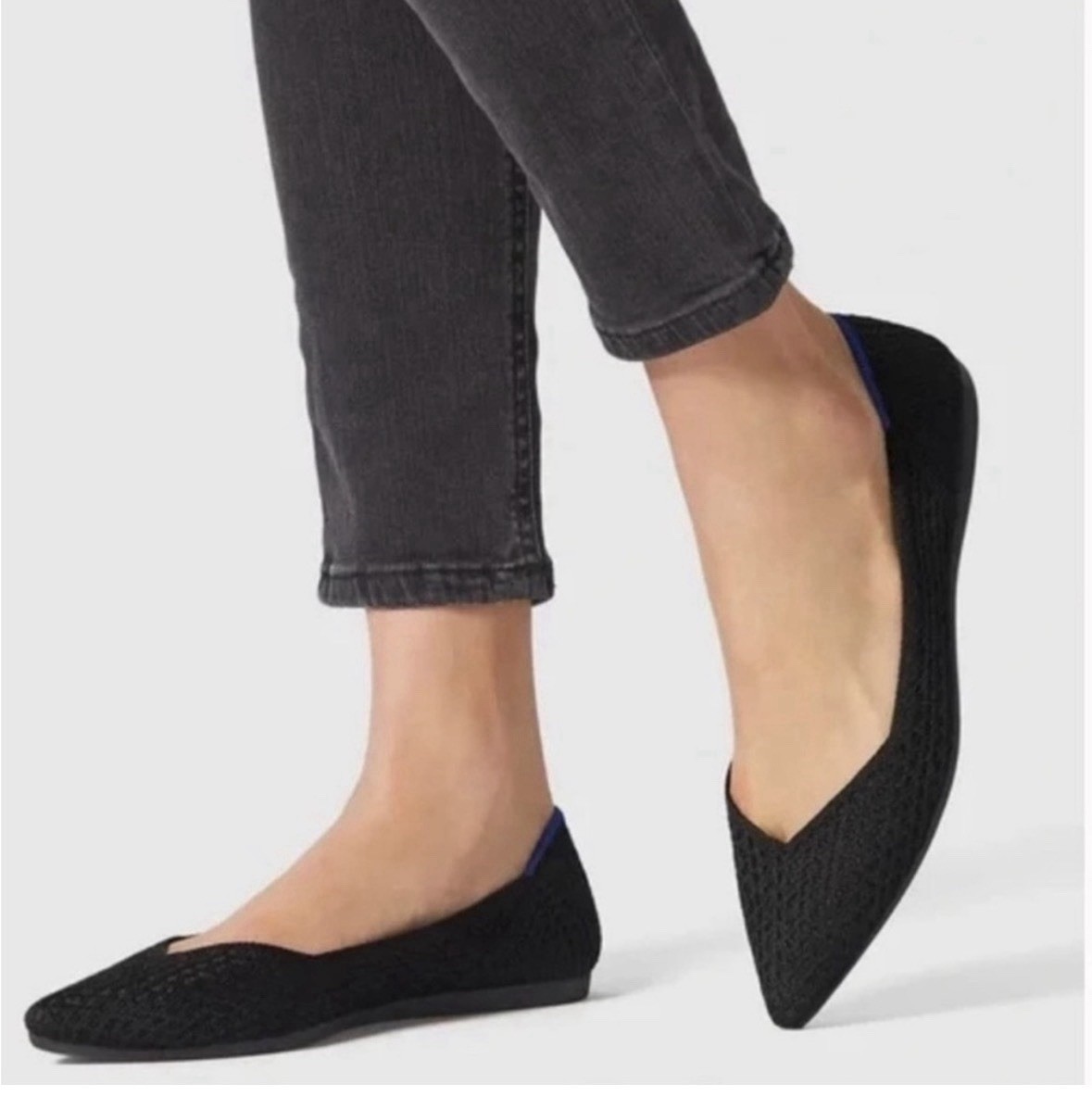 Rothy’s The Point Black Ballet Flat Size 8