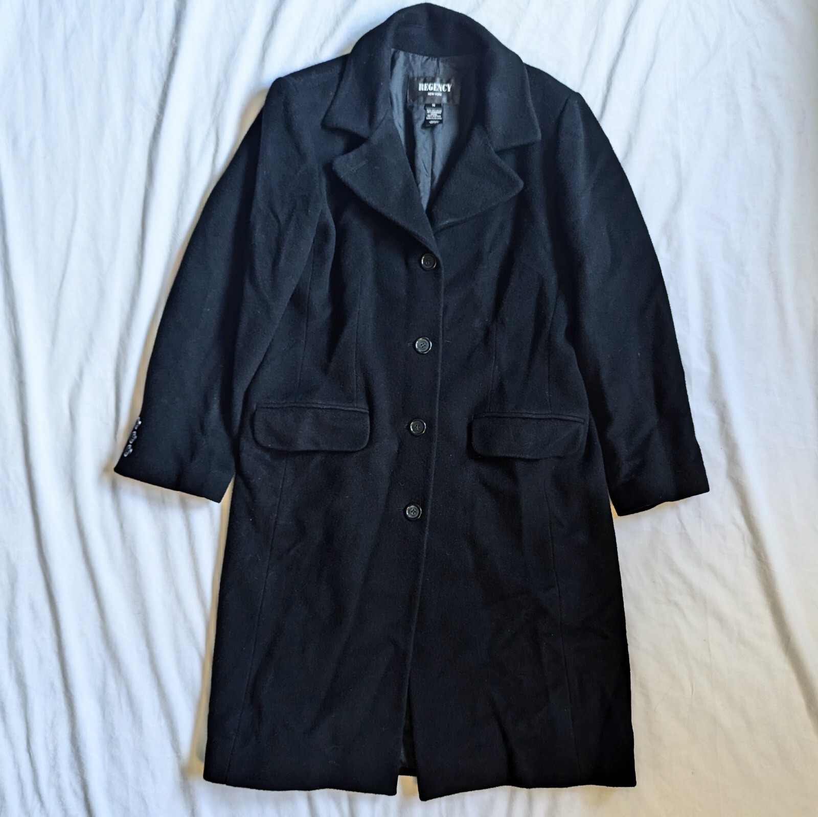 Women’s Regency New York 14 Cashmere Wool Blend Coat Black