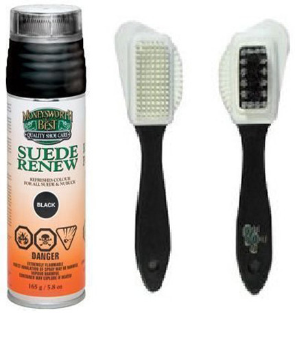 Moneysworth & Best Suede Renew Spray Can with Cleaning Brush M&B