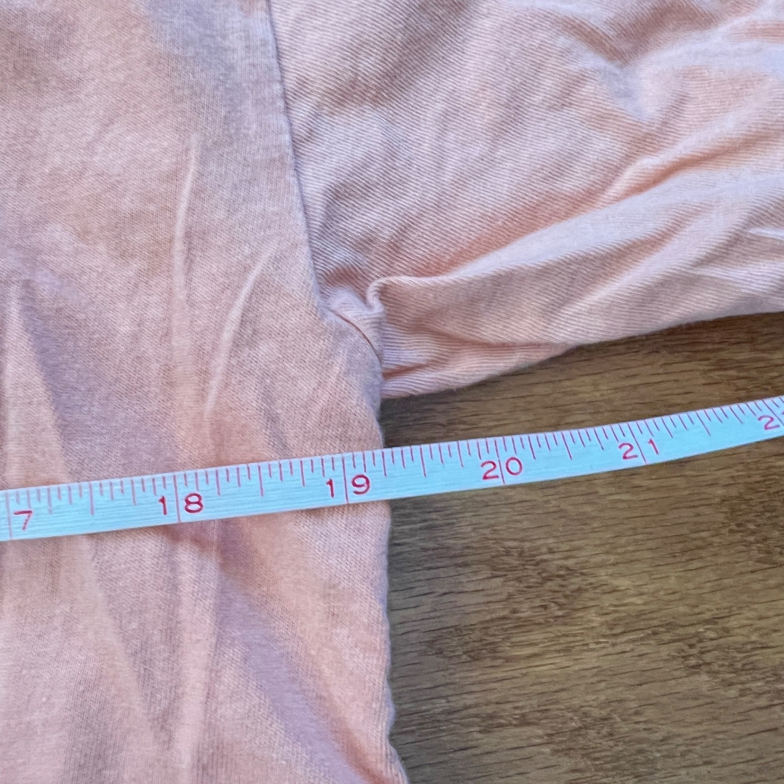 PINK Victoria’s Secret Ruched Long Sleeve Tee Size M Faded Orange