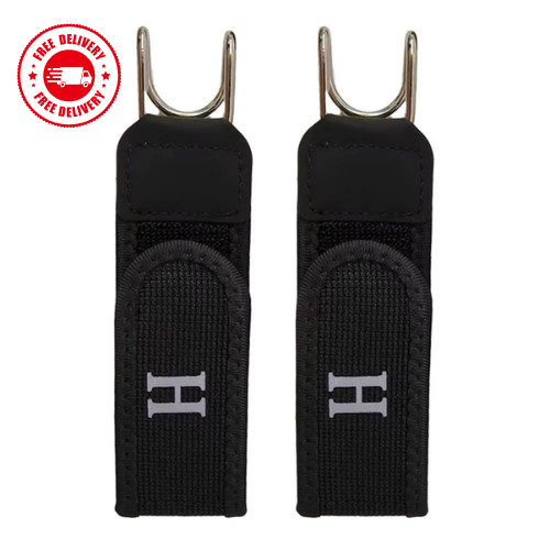 2PCS Tactical Metal Hook Elastic Belt Buckle-Less Invisible Waist Belt Closure