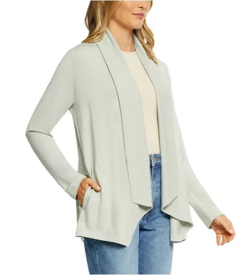 Max & Mia Women’s Lightweight Drape Cardigan, Light Olive, Size XL