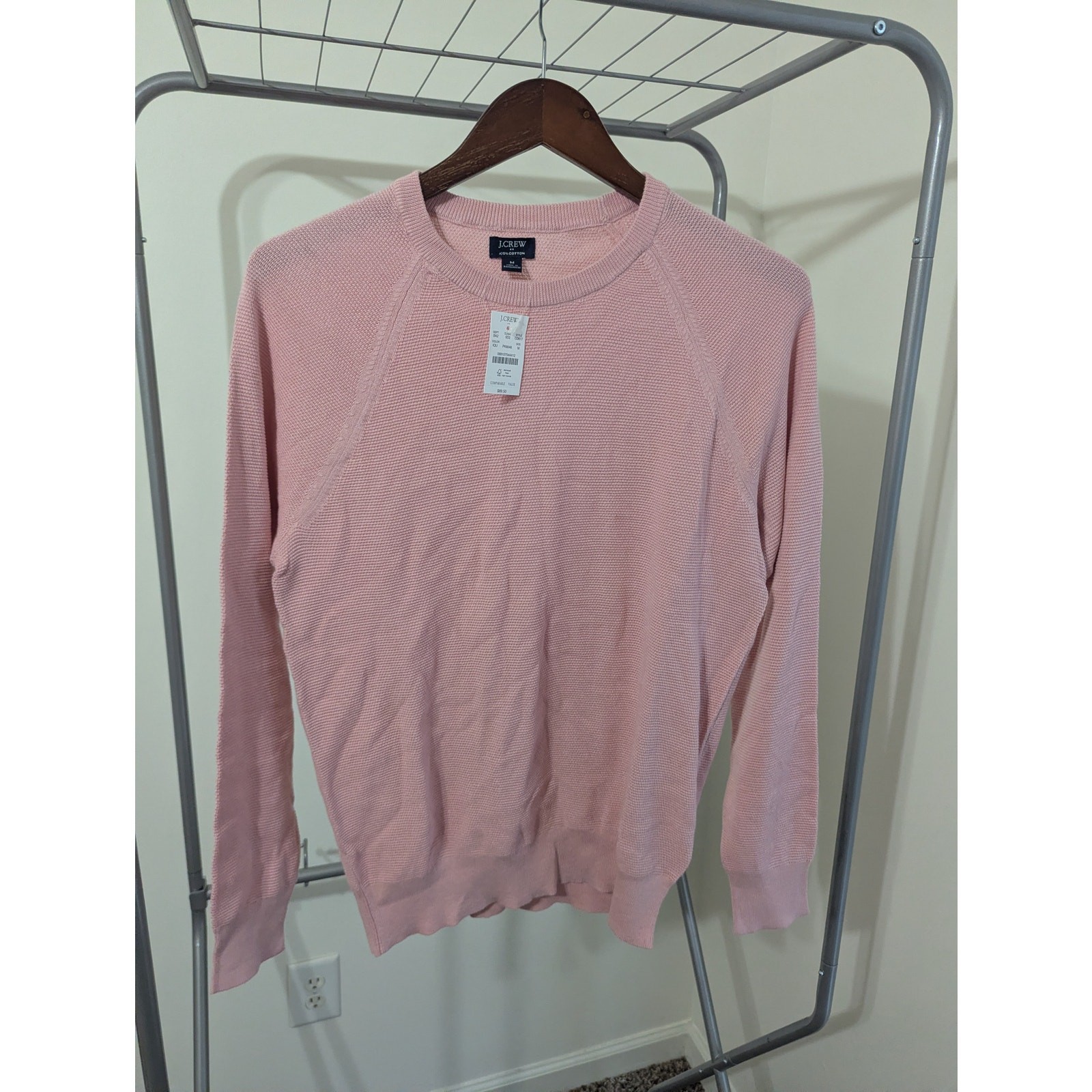 NWT J.Crew Factory Men’s 100% Crewneck Sweater Gray Size L CD617