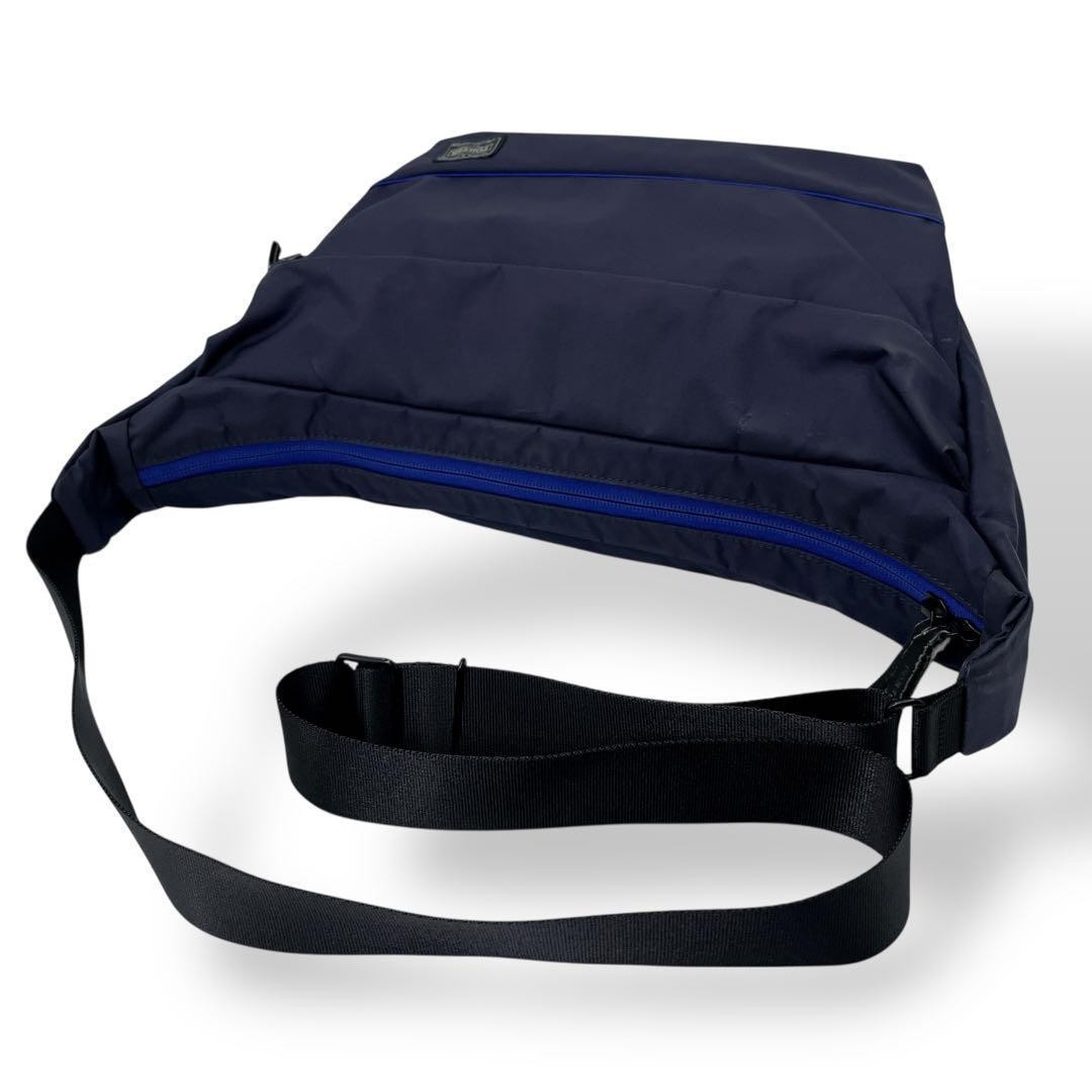 Porter Girl Mousse Navy Nylon Half Moon Shoulder Bag Used