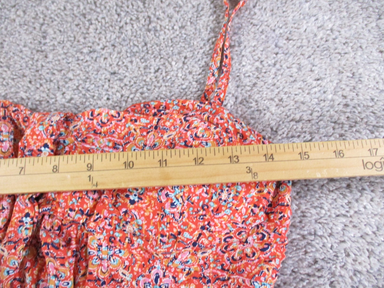 A.U.W. Small Womens Jumpsuit Wide Leg Red Floral Rayon Lined