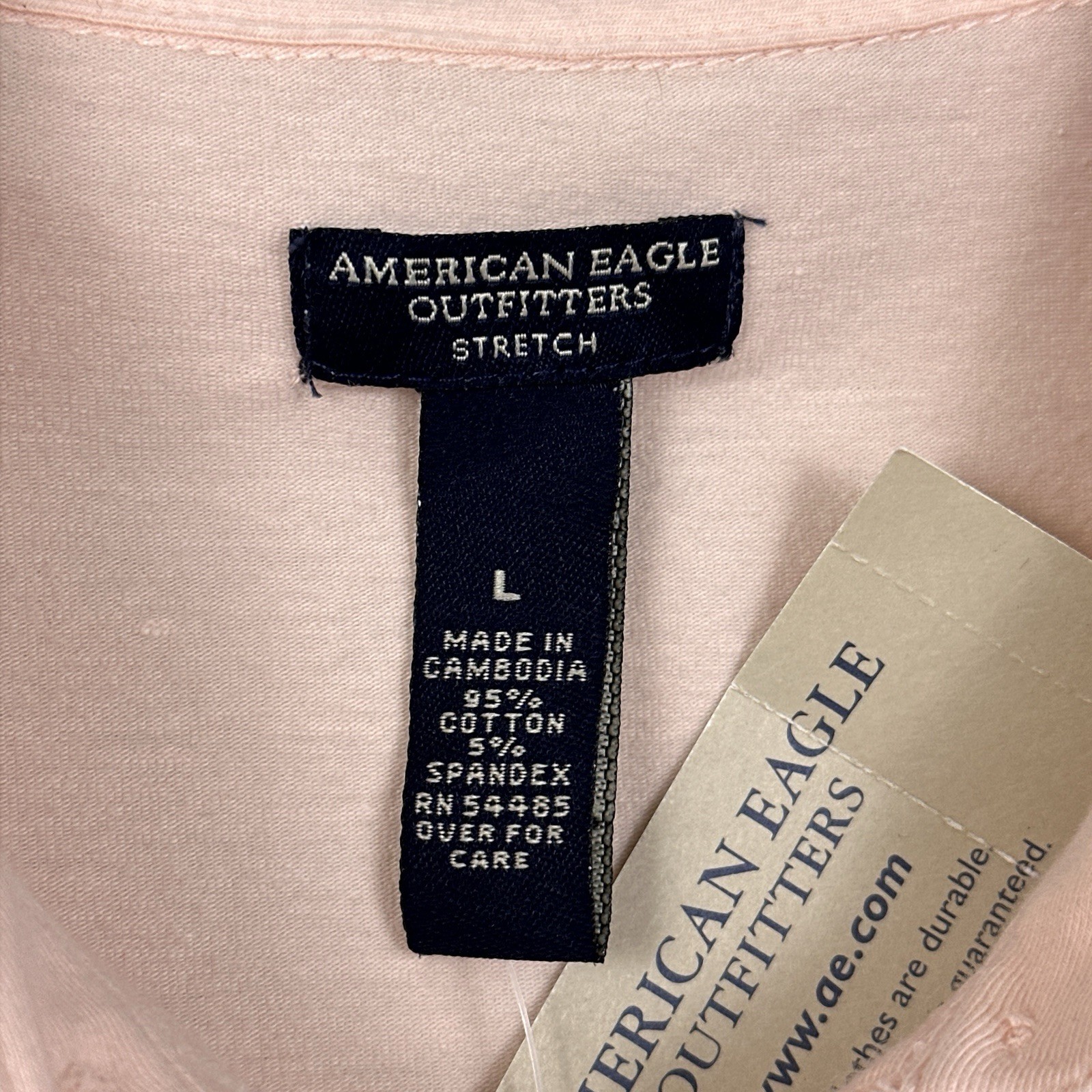 Vintage Y2K American Eagle Outfitters Stretch Polo Shirt Size Large Deadstock