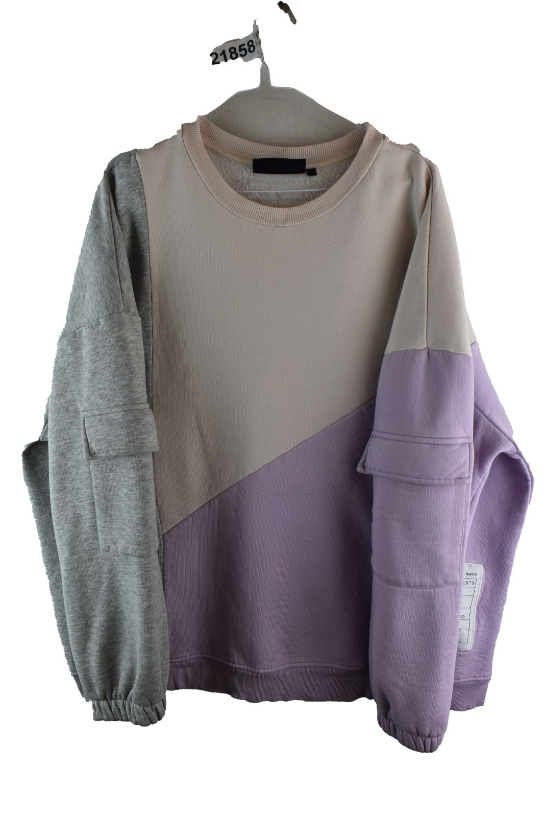 The Couture Club Mens Patchwork Oversized Sweatshirt Jumper Cotton Size M