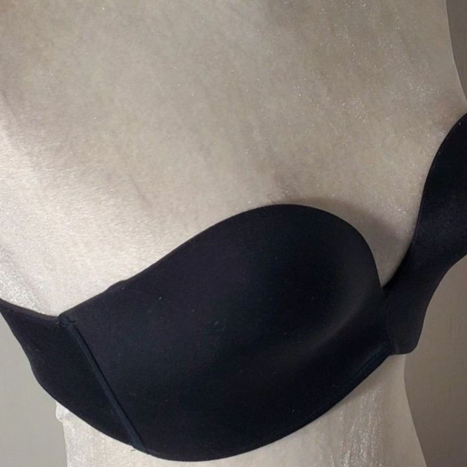 LEONISA STRAPLESS PUSH-BRA BLACK SIZE 34B