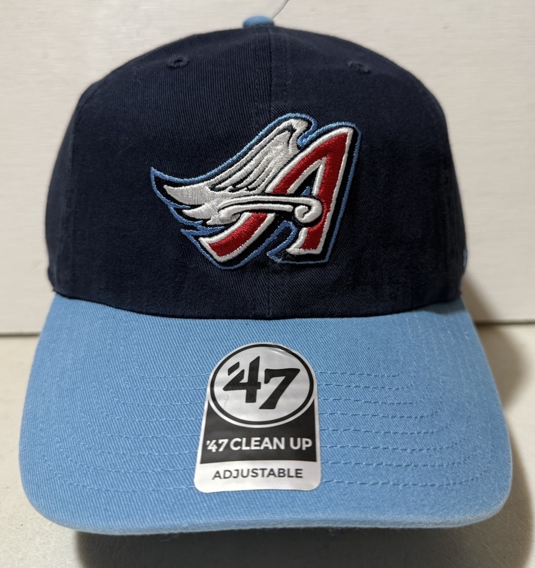 ’47 Clean Up Anaheim Angels Cooperstown Adjustable Hat Cap Navy/Blue Cotton