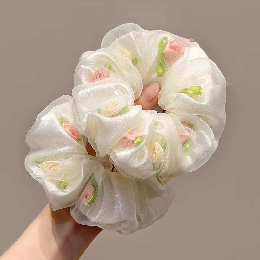 Sweet Korean Style Summer Accessories Mesh Hair Ties Breathable Mesh Fabric